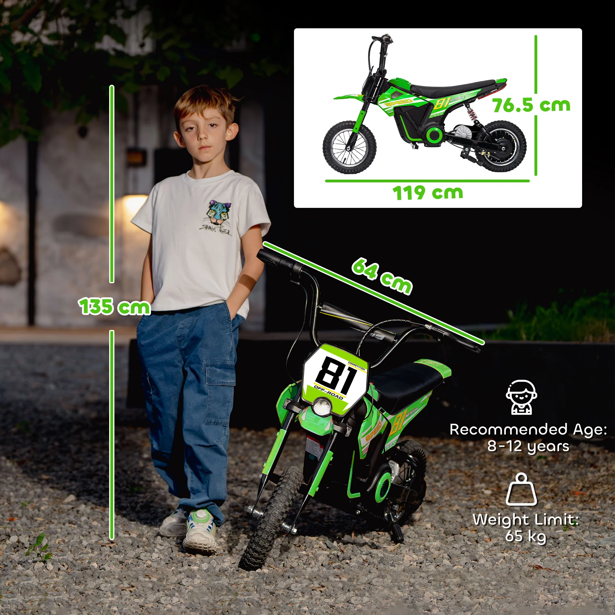 AIYAPLAY 24V Battery Powered Ride On Motorcycle With Rear Suspension - Image 14