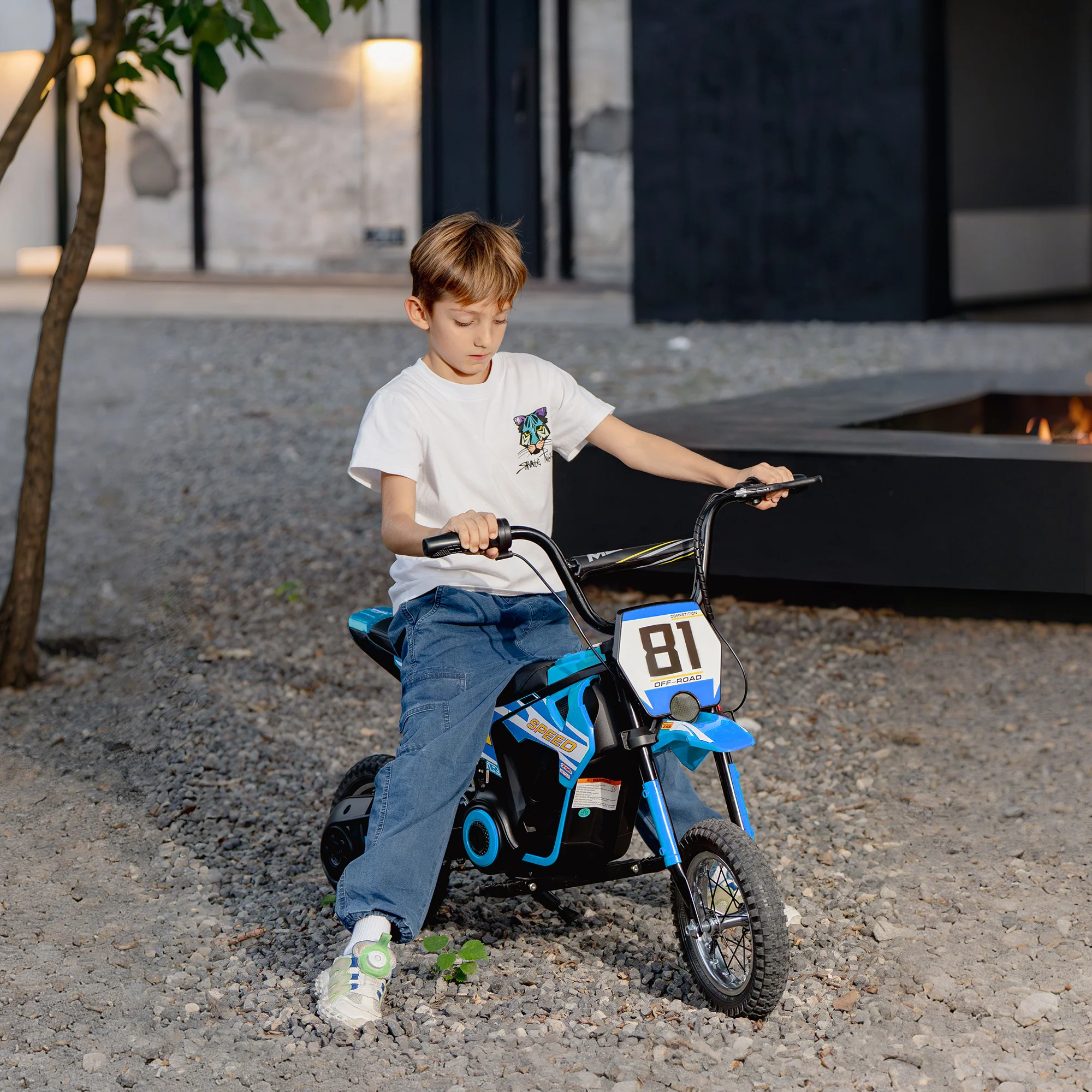 AIYAPLAY 24V Battery Powered Ride On Motorcycle With Rear Suspension - Image 2