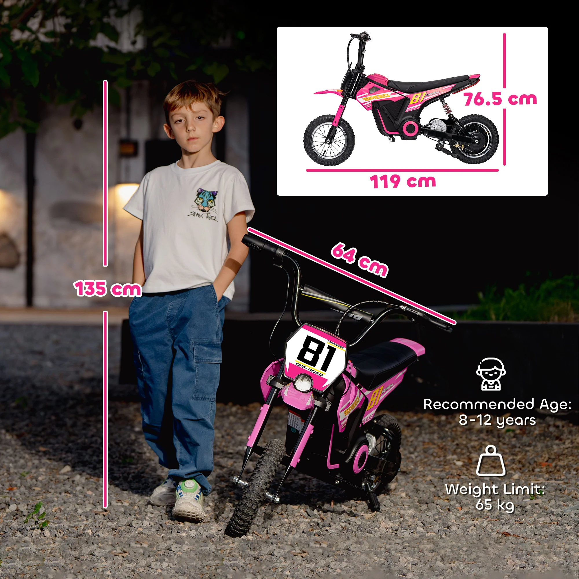 AIYAPLAY 24V Battery Powered Ride On Motorcycle With Rear Suspension - Image 23
