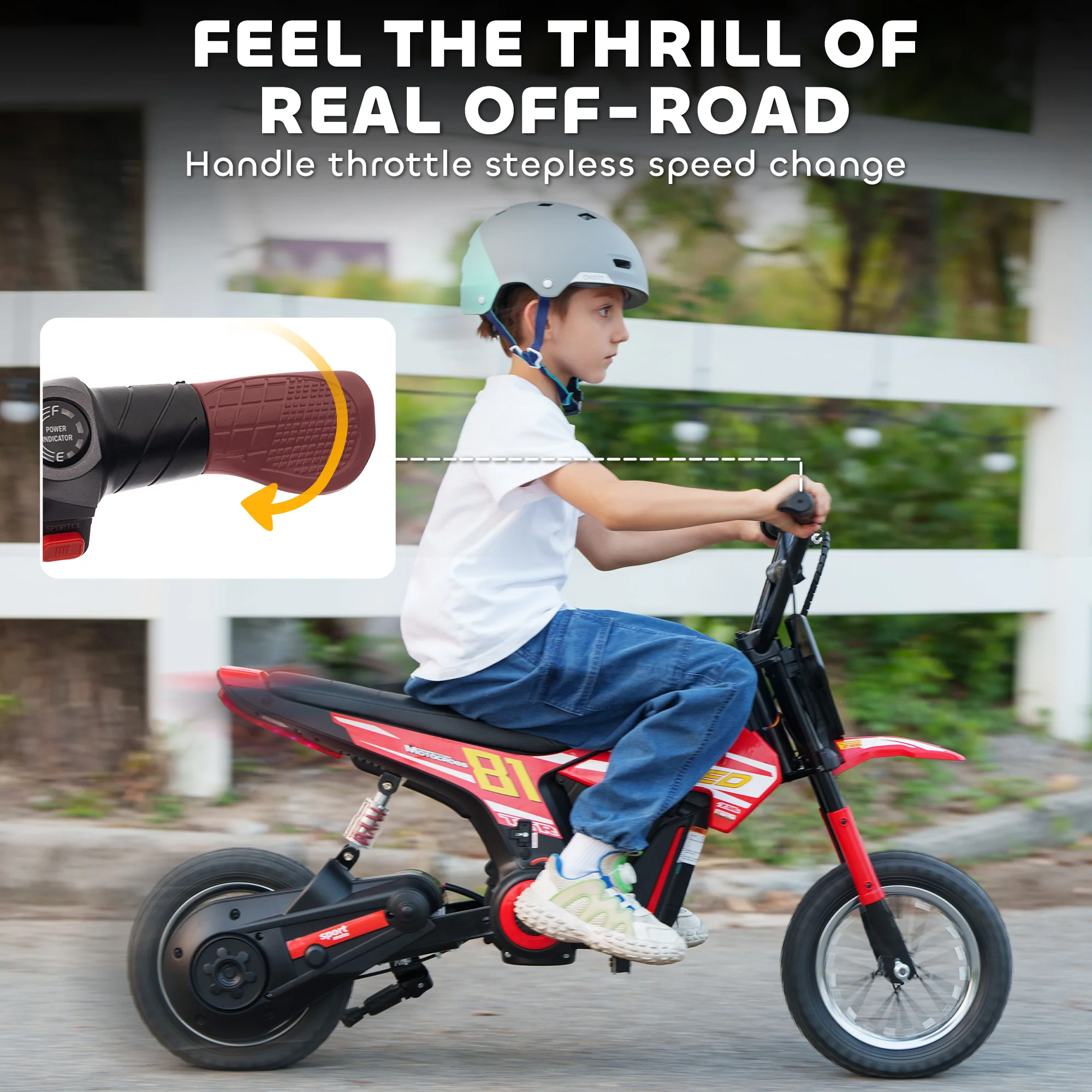 AIYAPLAY 24V Battery Powered Ride On Motorcycle With Rear Suspension - Image 31