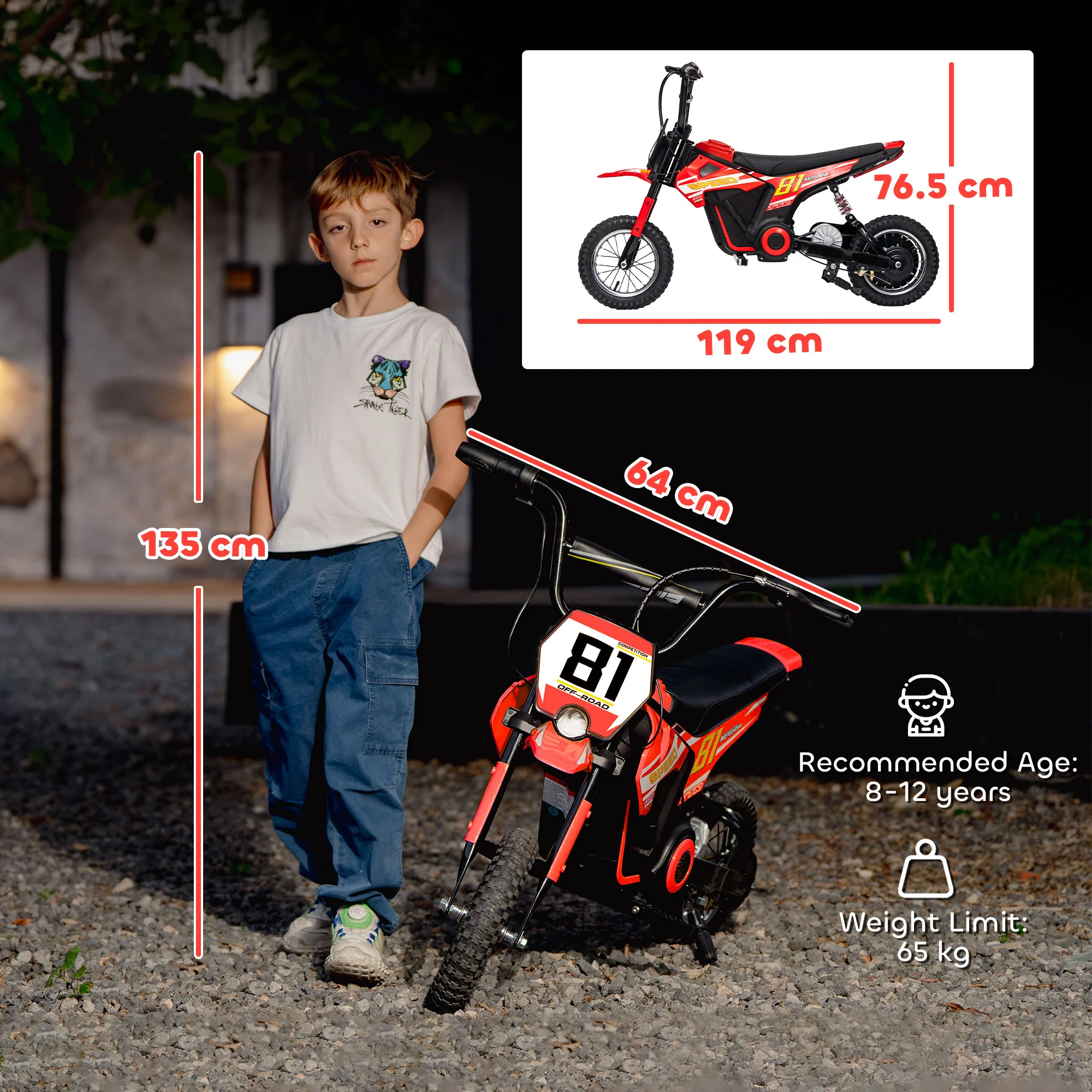 AIYAPLAY 24V Battery Powered Ride On Motorcycle With Rear Suspension - Image 32
