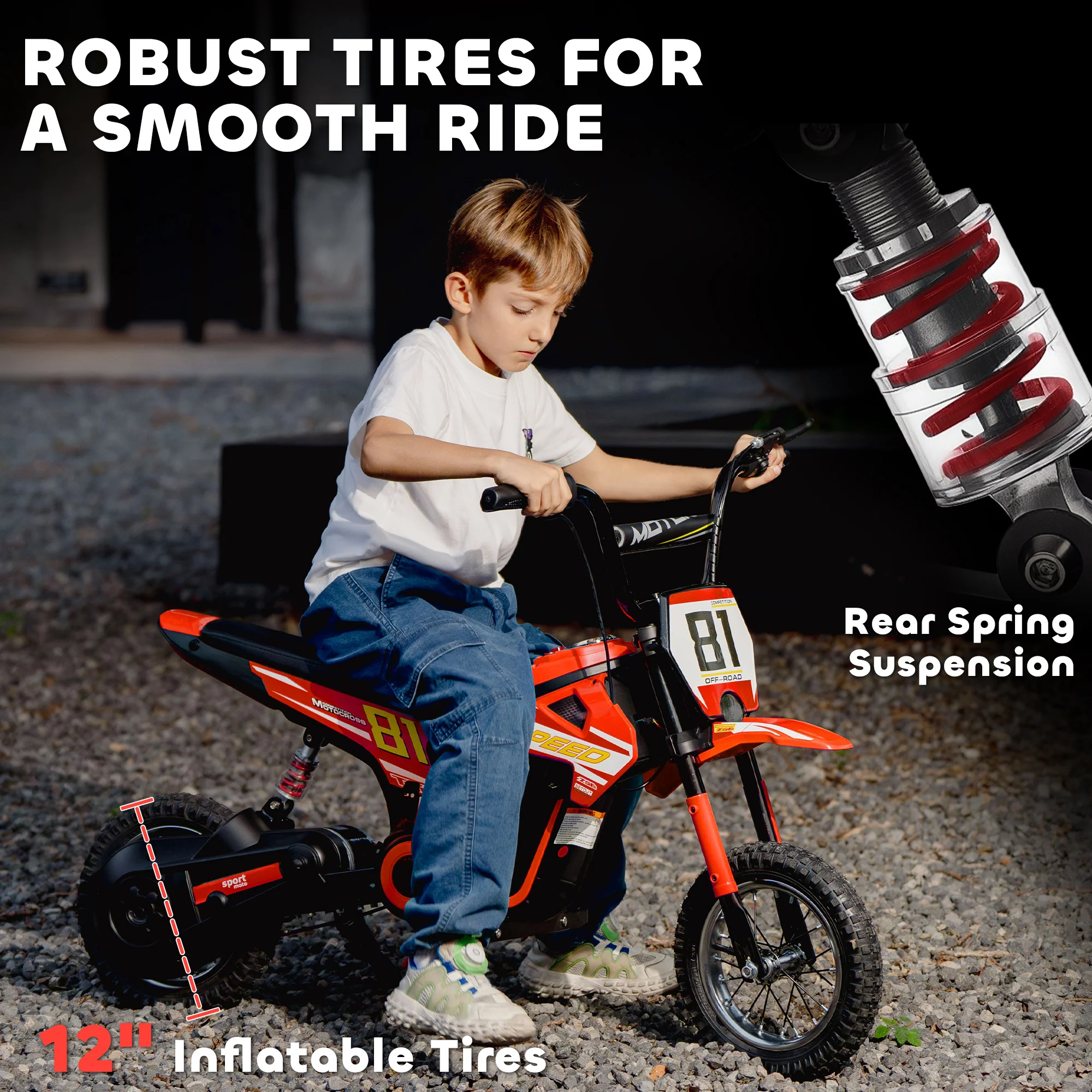 AIYAPLAY 24V Battery Powered Ride On Motorcycle With Rear Suspension - Image 33