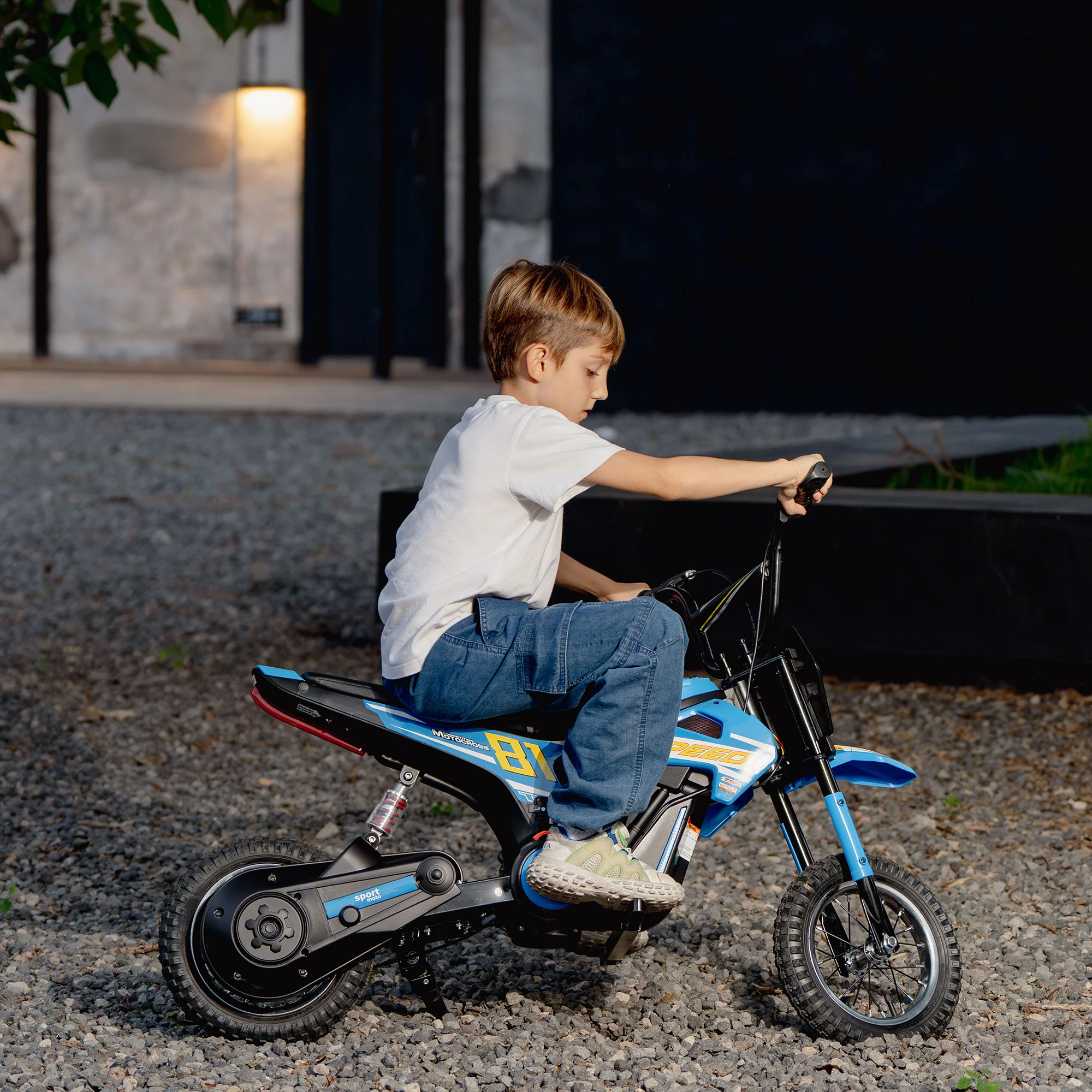 AIYAPLAY 24V Battery Powered Ride On Motorcycle With Rear Suspension - Image 9