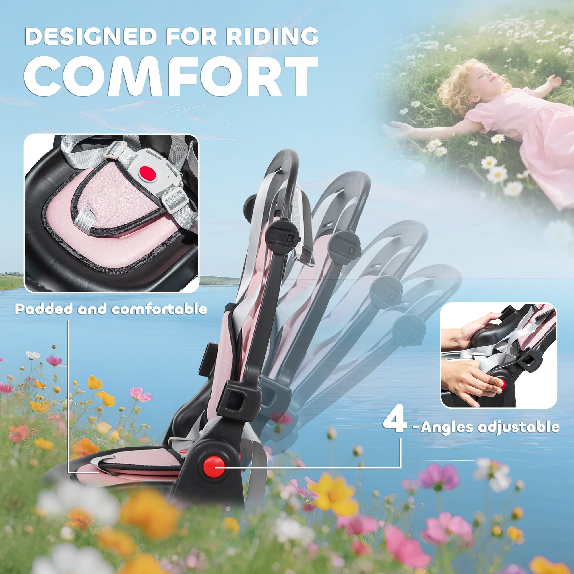 AIYAPLAY 6 In 1 Kids Trike, Toddler Tricycle With Parent Handle, - Image 24