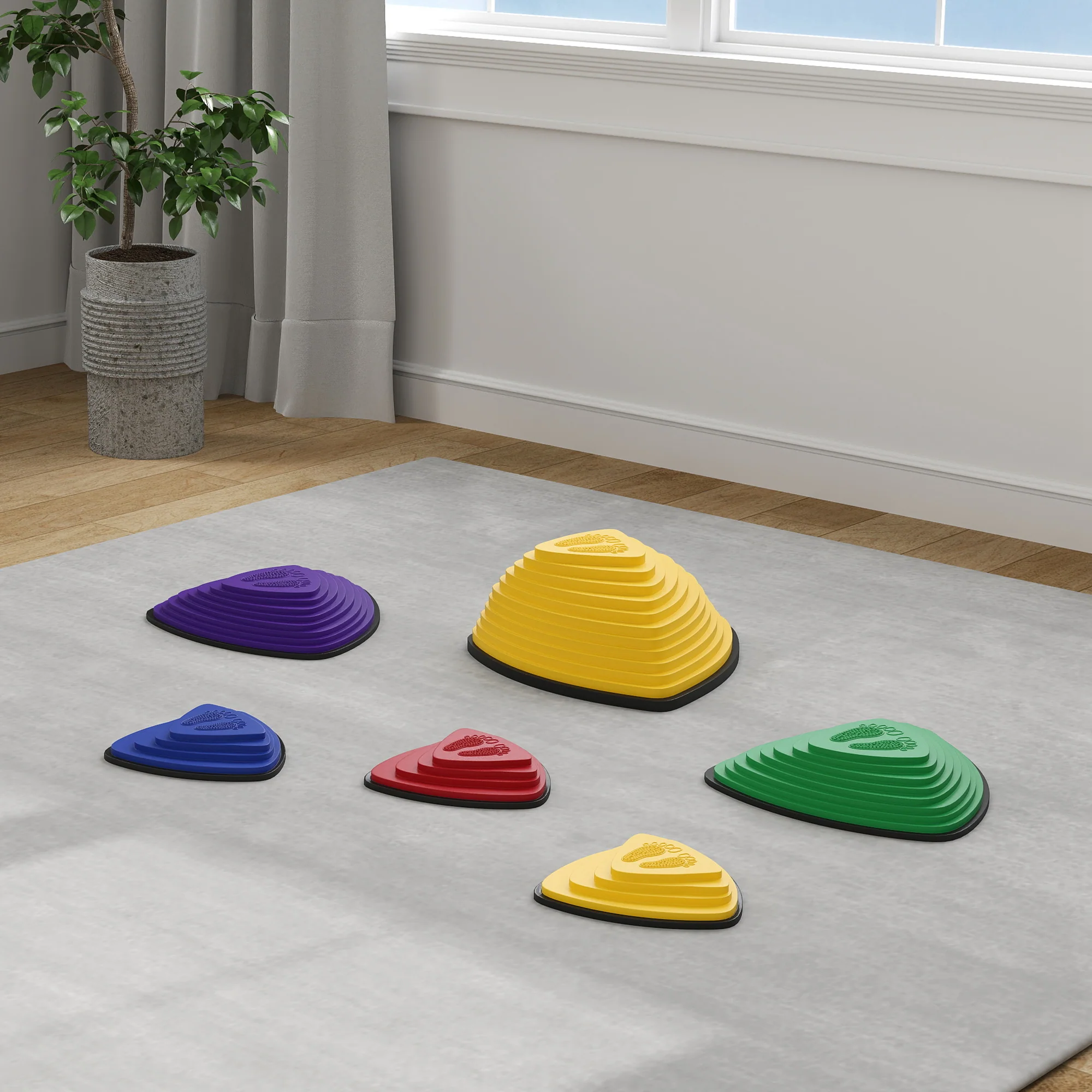 AIYAPLAY 6 Pieces Stepping Stones For Balance And Motor Skills - Image 8