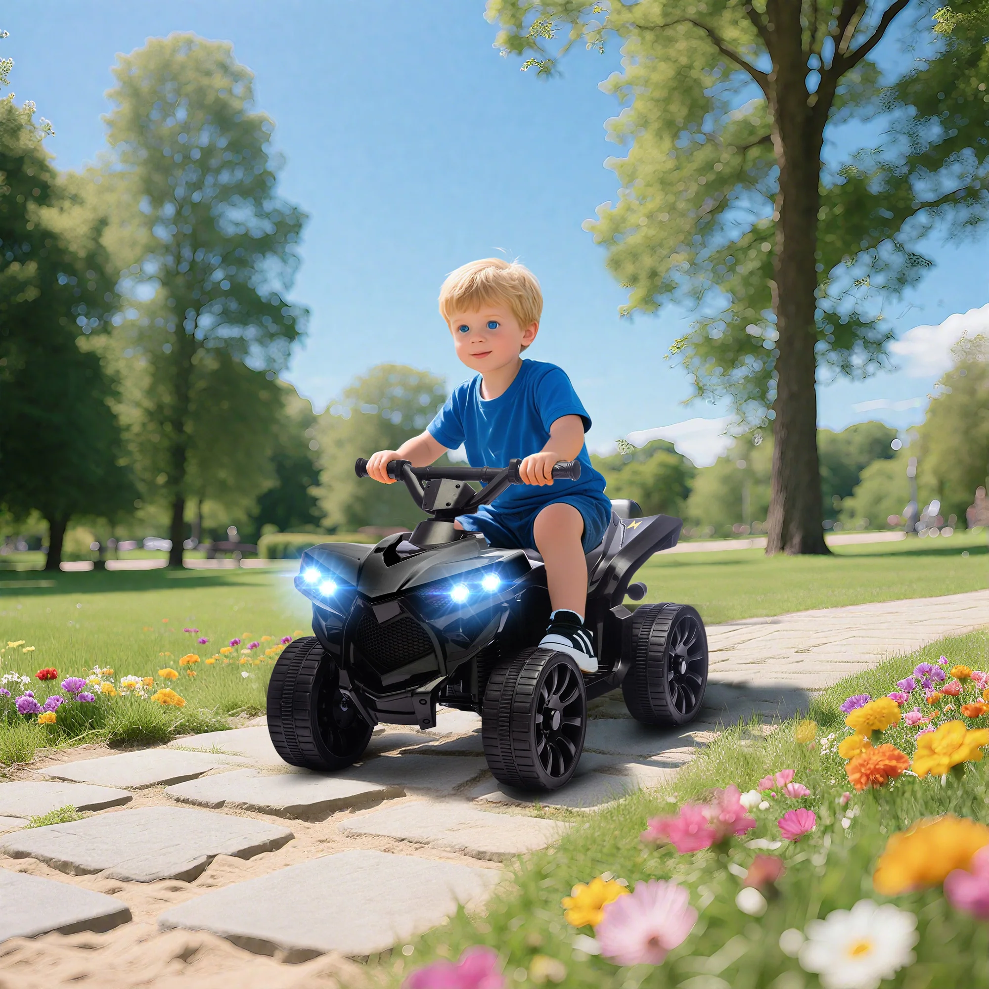AIYAPLAY 6V Kids ATV, Battery Powered Ride On Car For Ages 3-8 Years - Image 2