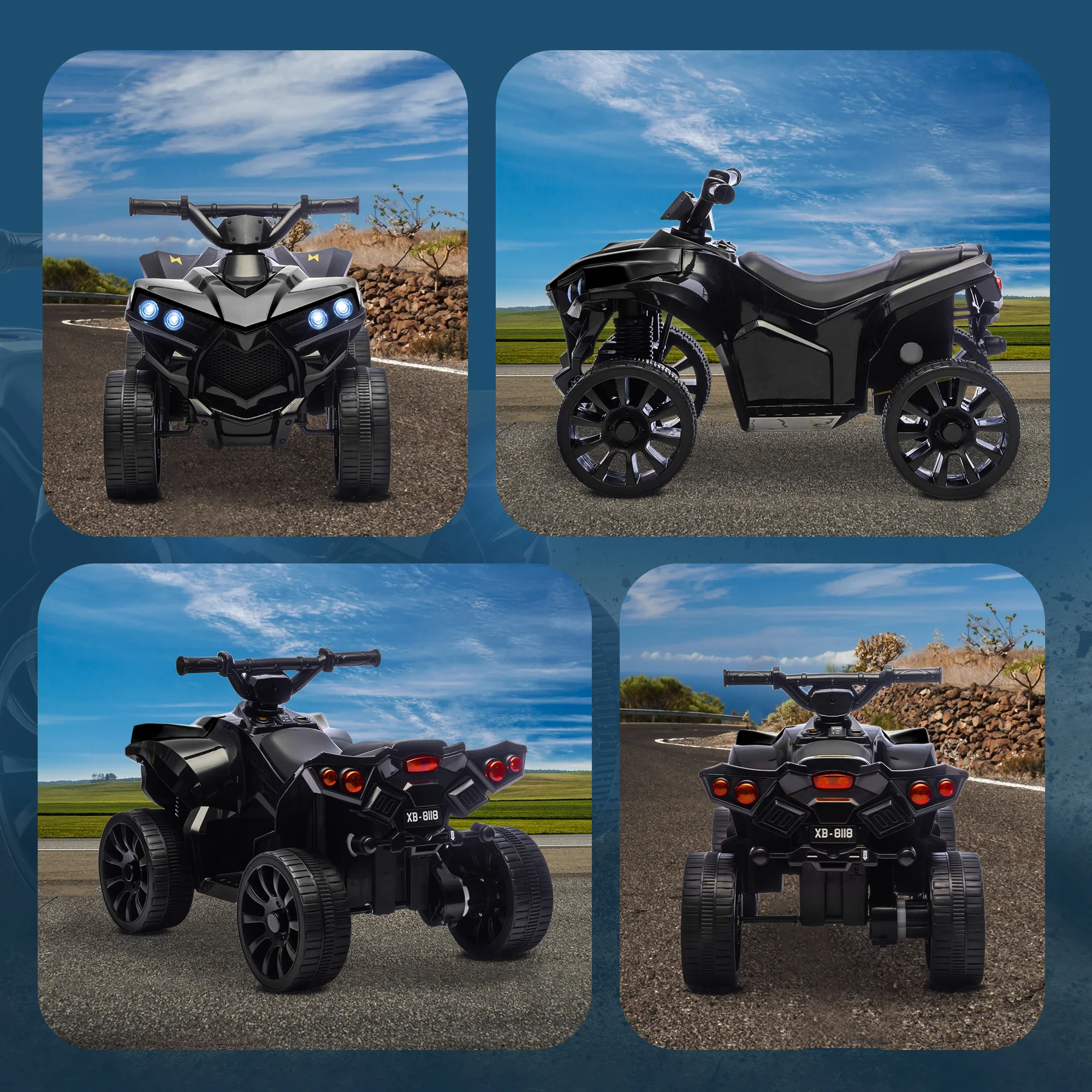 AIYAPLAY 6V Kids ATV, Battery Powered Ride On Car For Ages 3-8 Years - Image 7