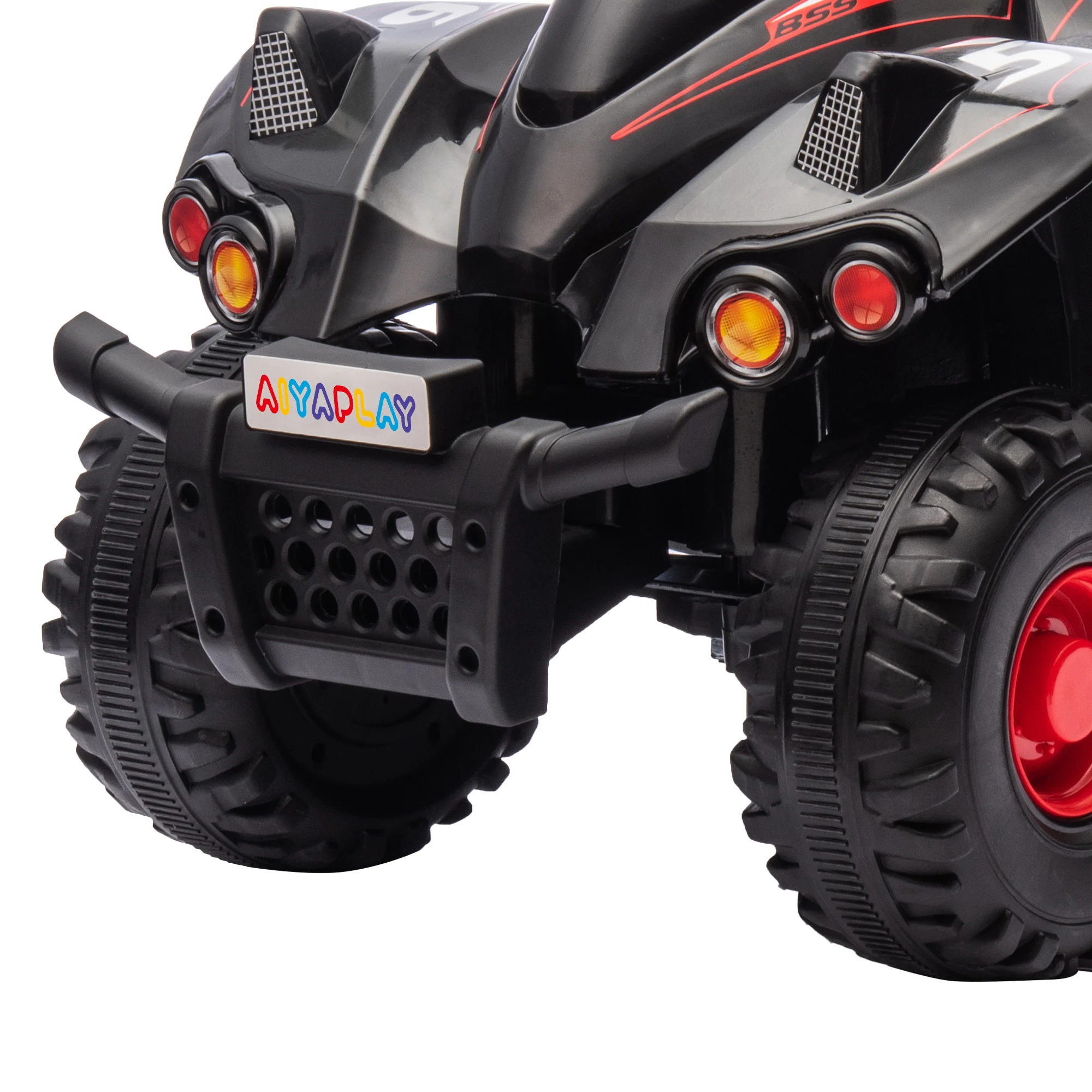 AIYAPLAY 6V Kids Electric Quad Bike With Music, Forward Function - Pink/Black - Image 16
