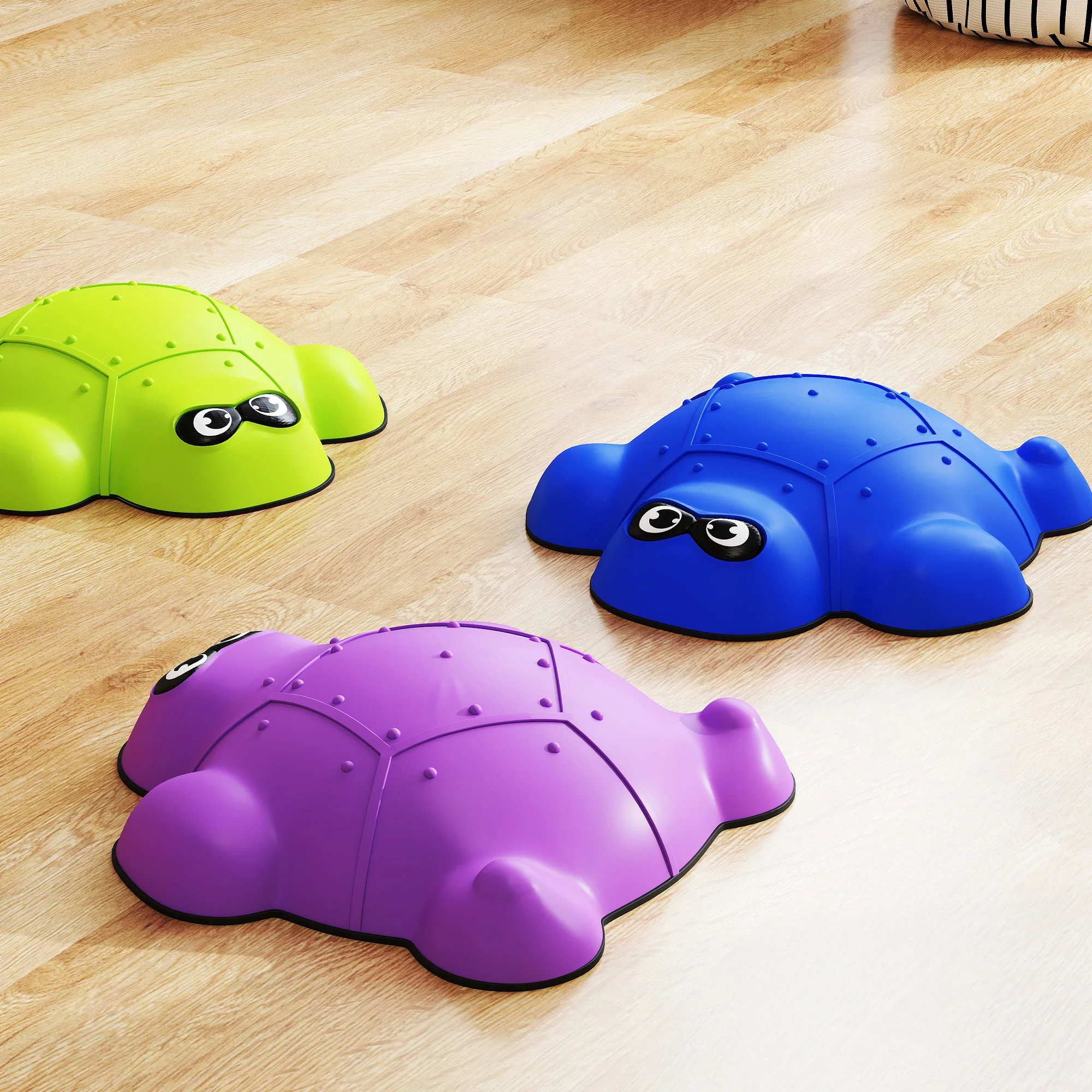 AIYAPLAY 9 PCS Kids Stepping Stones, Turtle-Shaped Stackable River Stones - Image 9