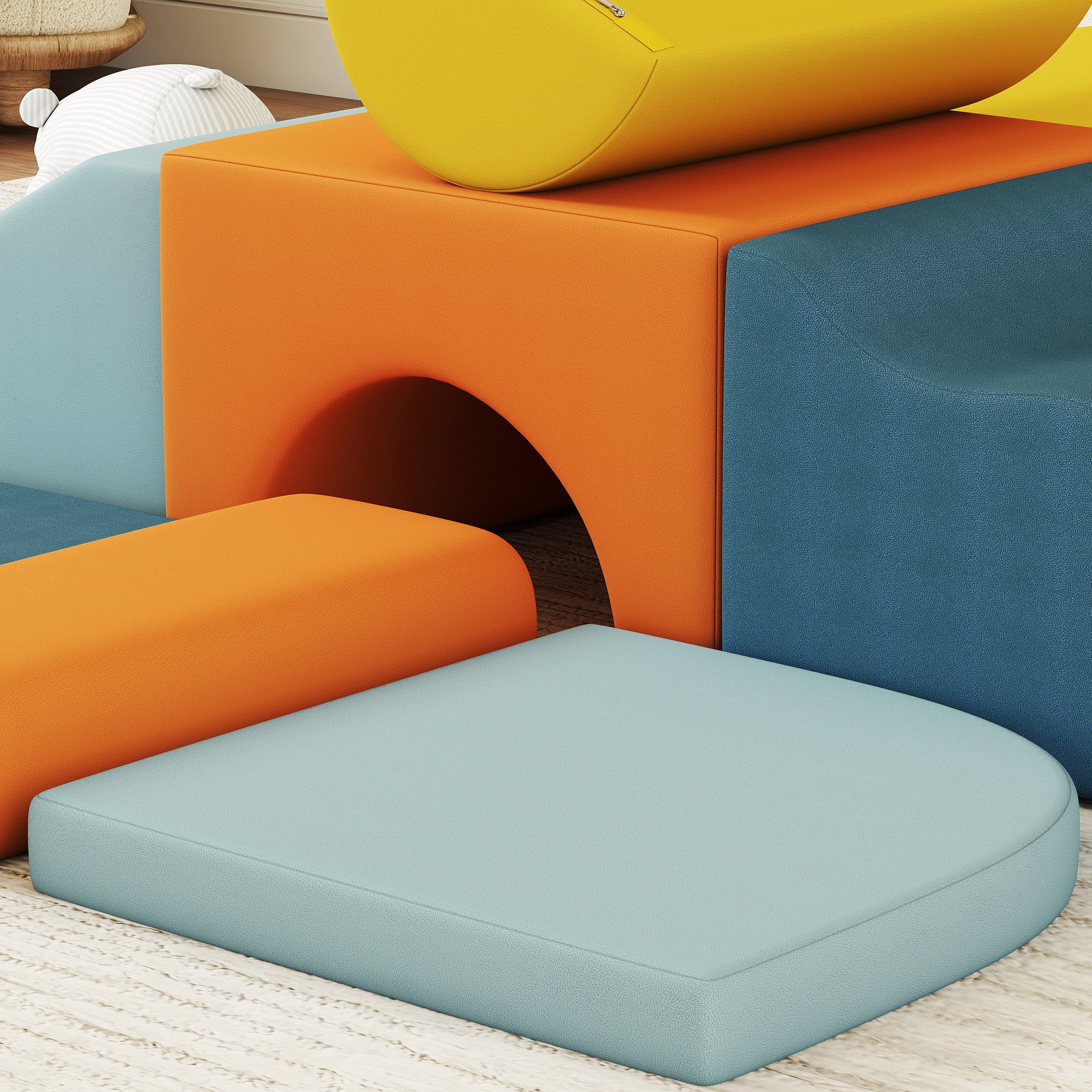 AIYAPLAY 9-Piece Soft Play Set with Detachable Cover for Kids Motor Skills - Image 9