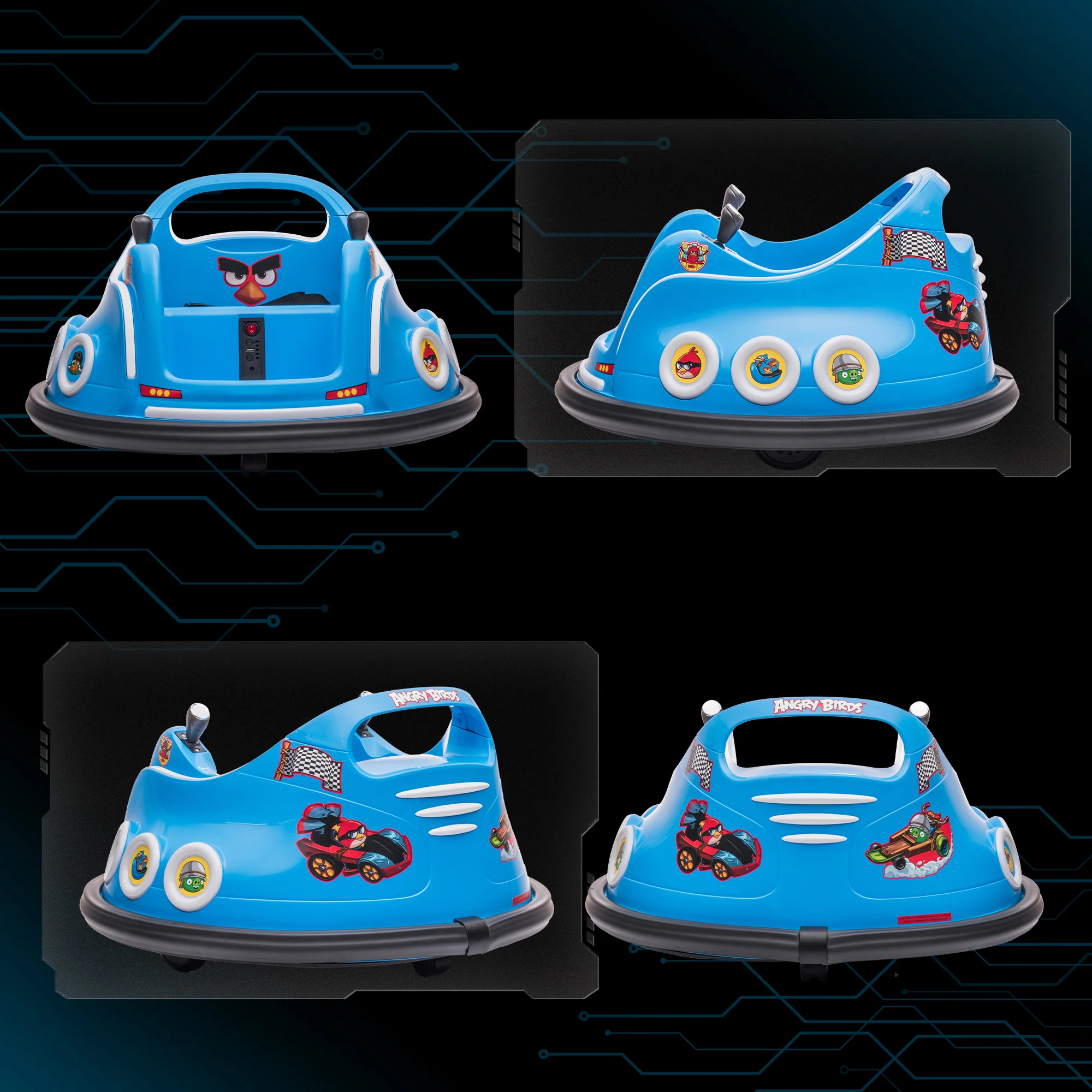 AIYAPLAY Angry Bird Licensed Bumper Car for Kids w/ Joysticks - Image 9