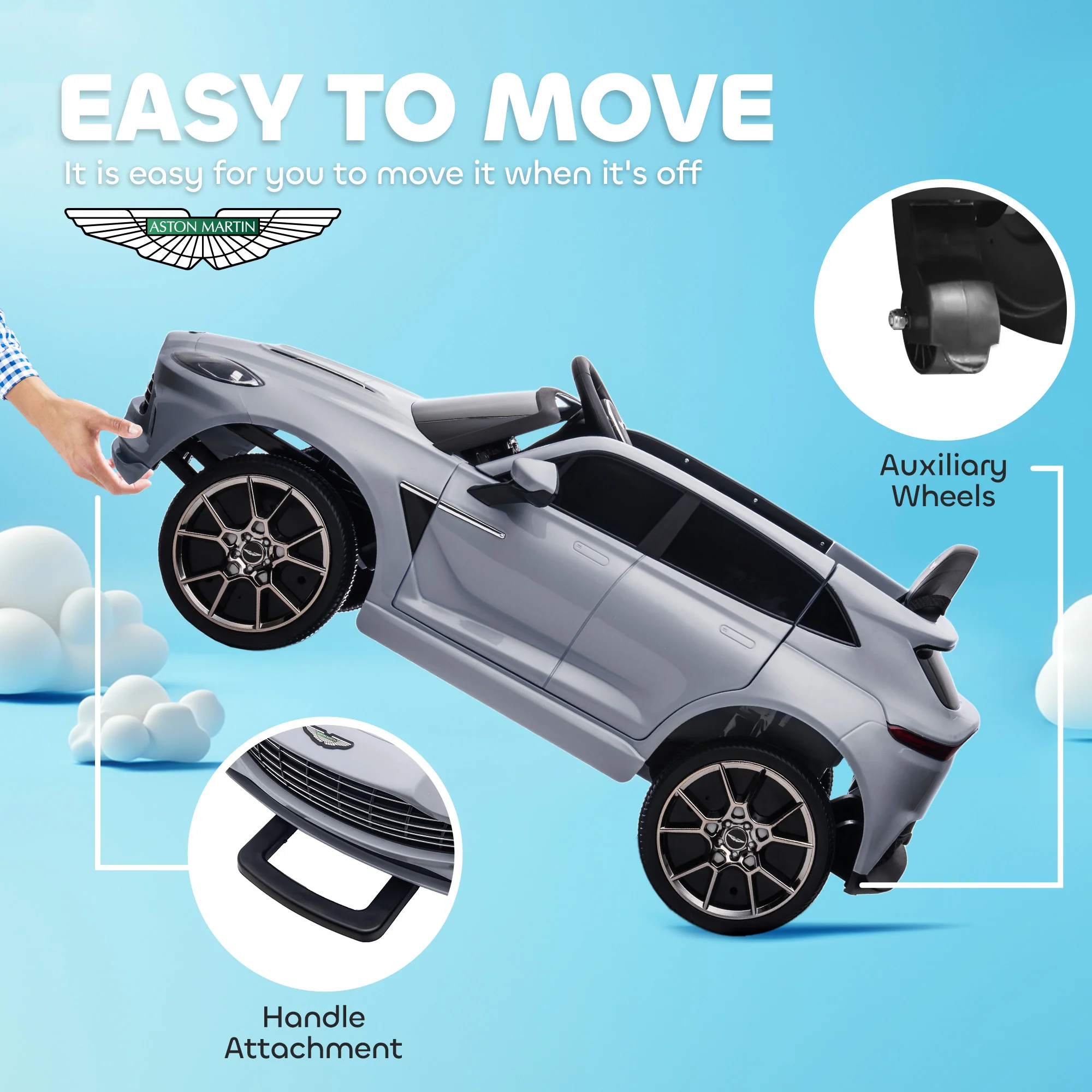 AIYAPLAY Aston Martin DBX Licensed 12V Kids Electric Car w/ Remote - Image 15