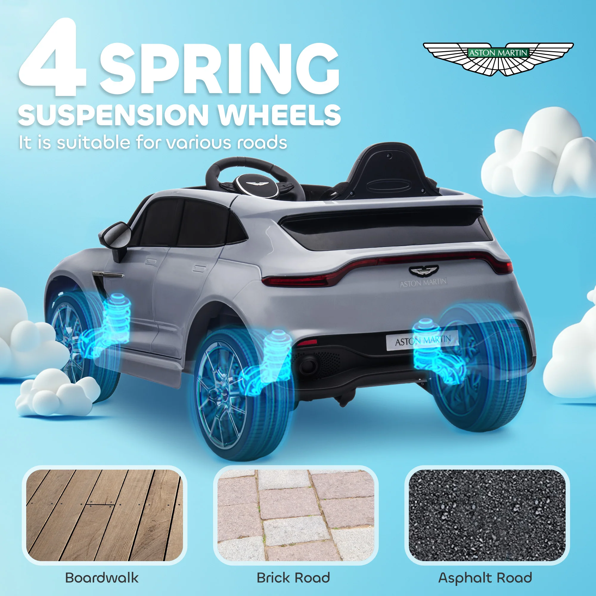 AIYAPLAY Aston Martin DBX Licensed 12V Kids Electric Car w/ Remote - Image 17
