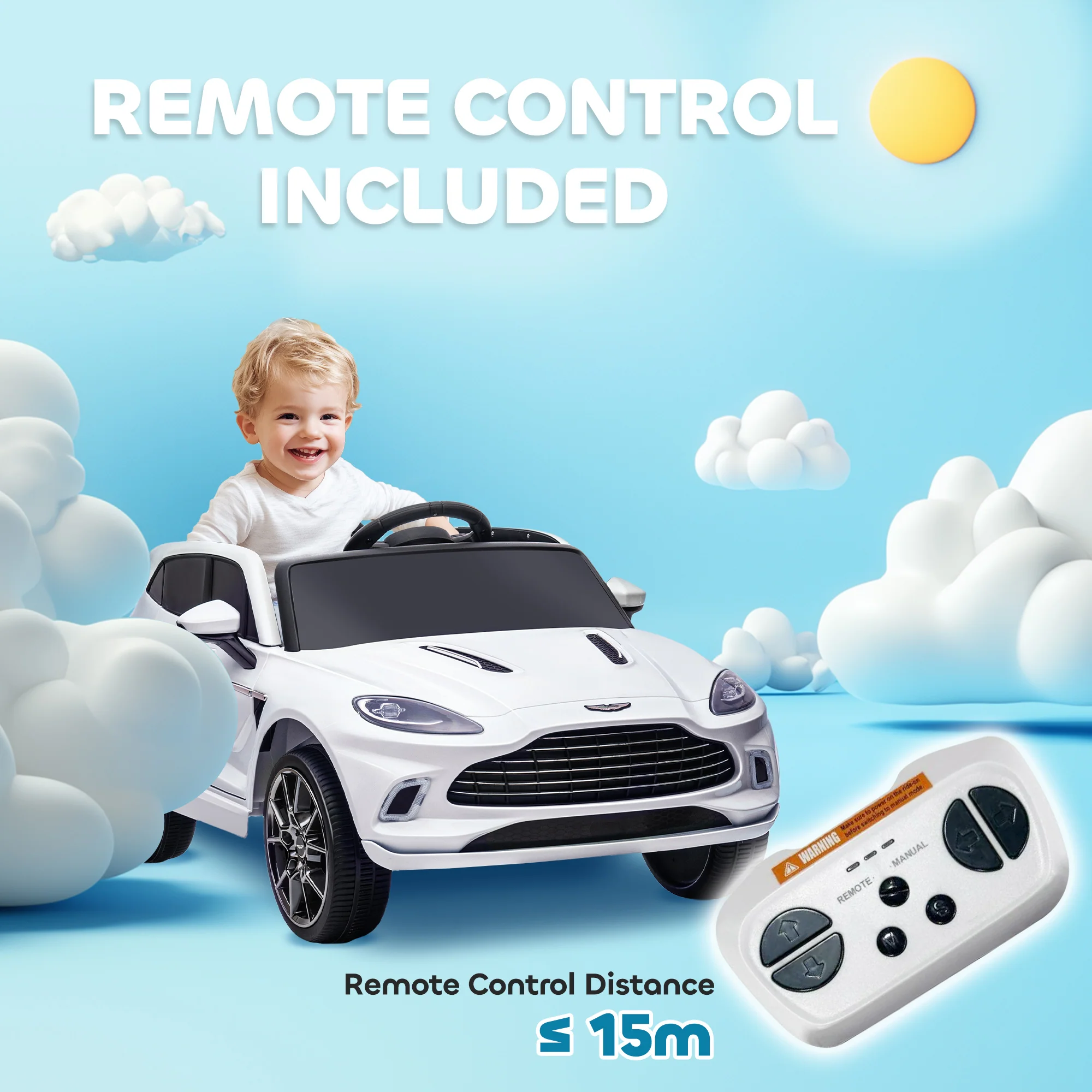 AIYAPLAY Aston Martin DBX Licensed 12V Kids Electric Car w/ Remote - Image 22