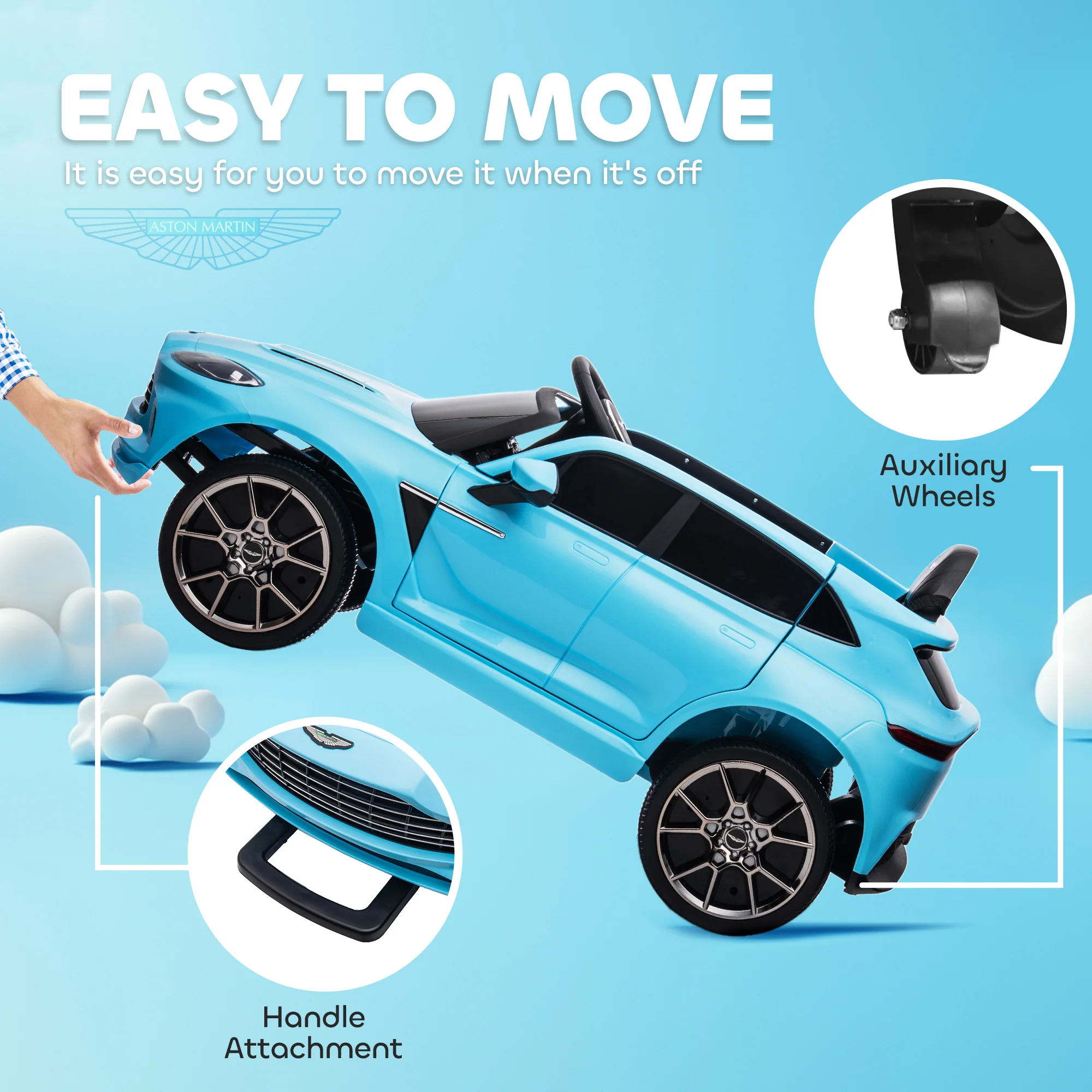 AIYAPLAY Aston Martin DBX Licensed 12V Kids Electric Car w/ Remote - Image 6