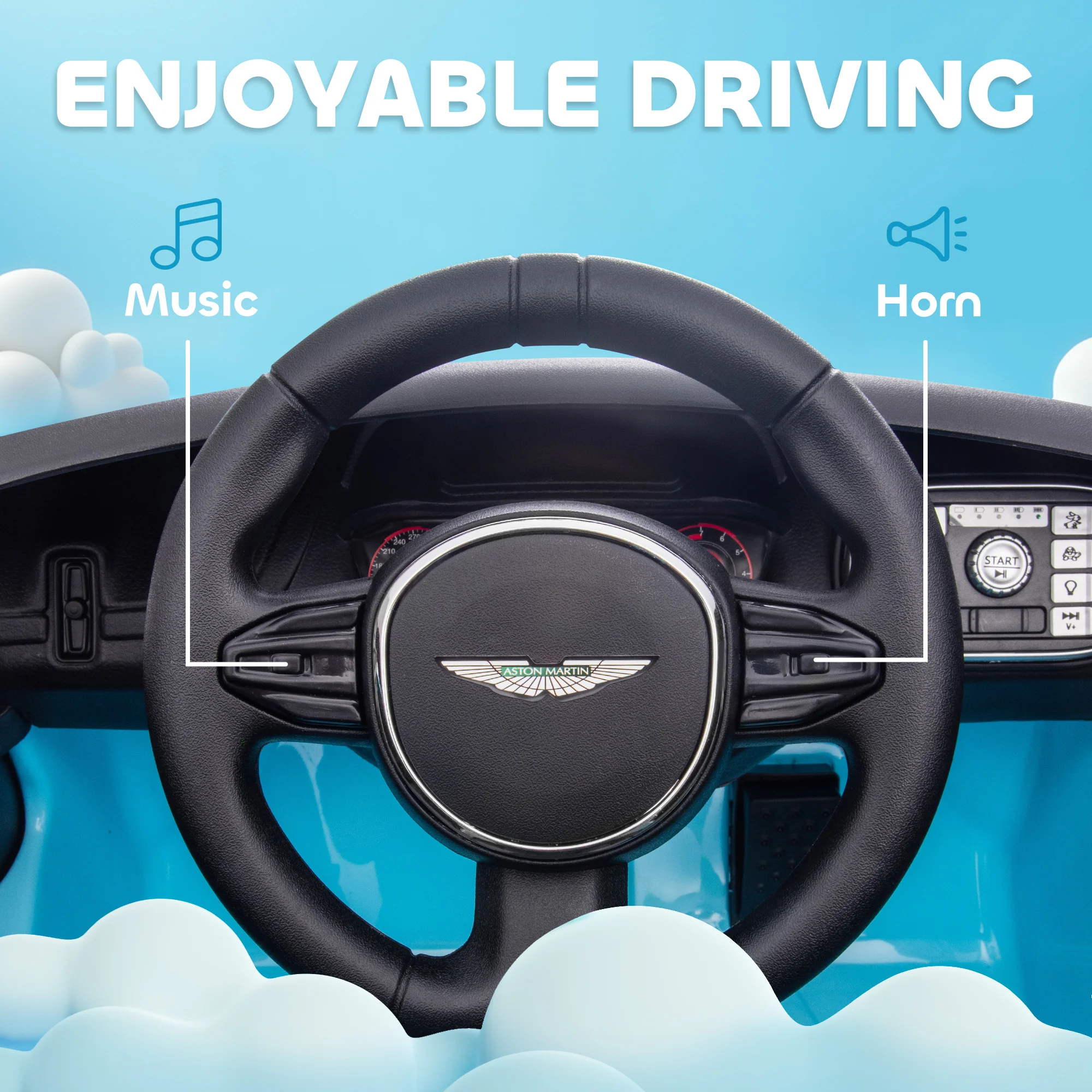 AIYAPLAY Aston Martin DBX Licensed 12V Kids Electric Car w/ Remote - Image 7