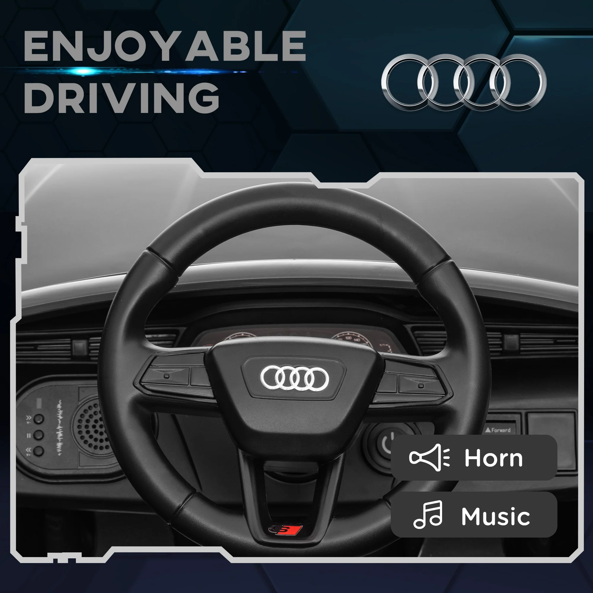 AIYAPLAY Audi Q8 E-tron Sportback Kids Electric Car W/ Remote - Image 15