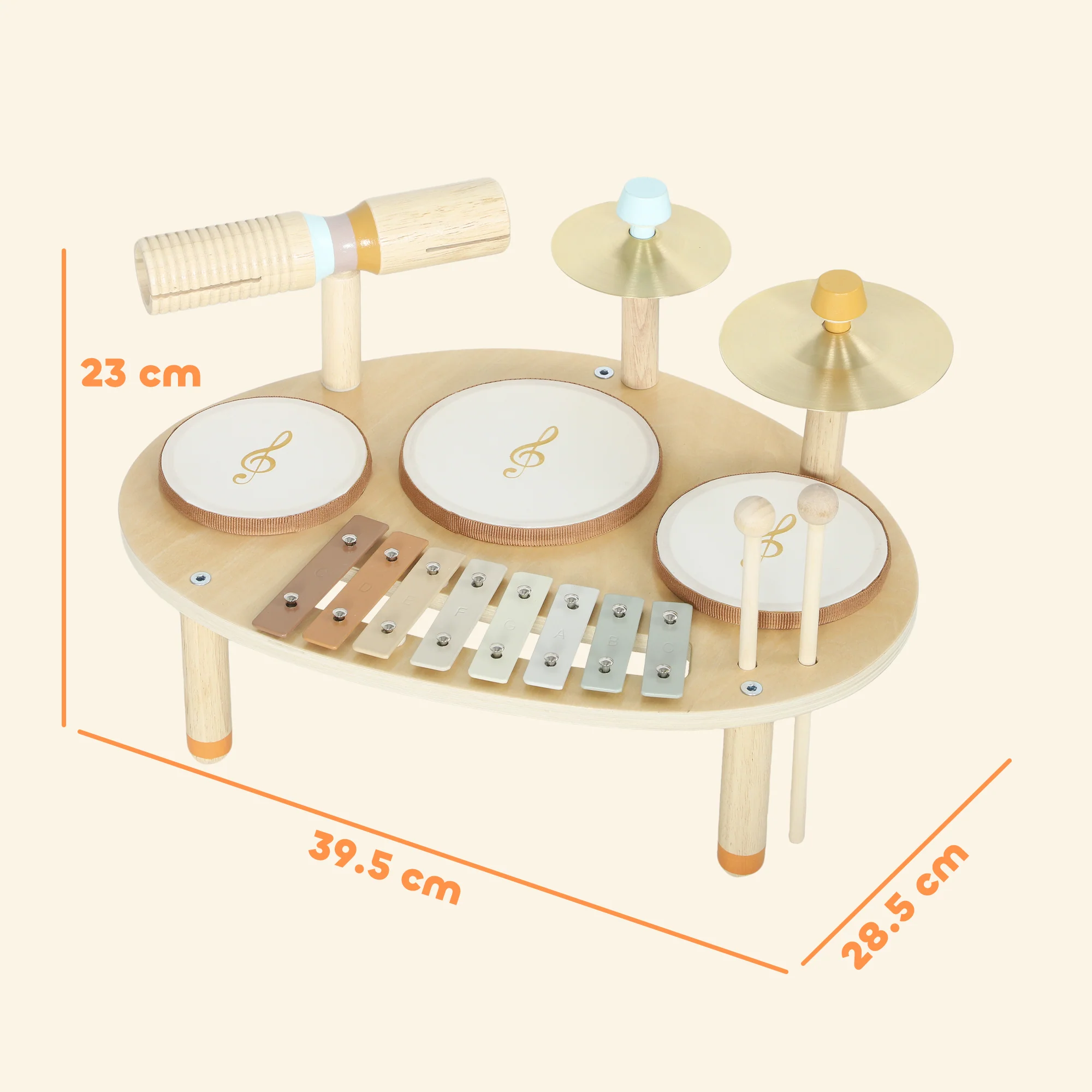 AIYAPLAY Baby Drum Kit, Wooden Kids Musical Instruments, Gift for Birthday - Image 5