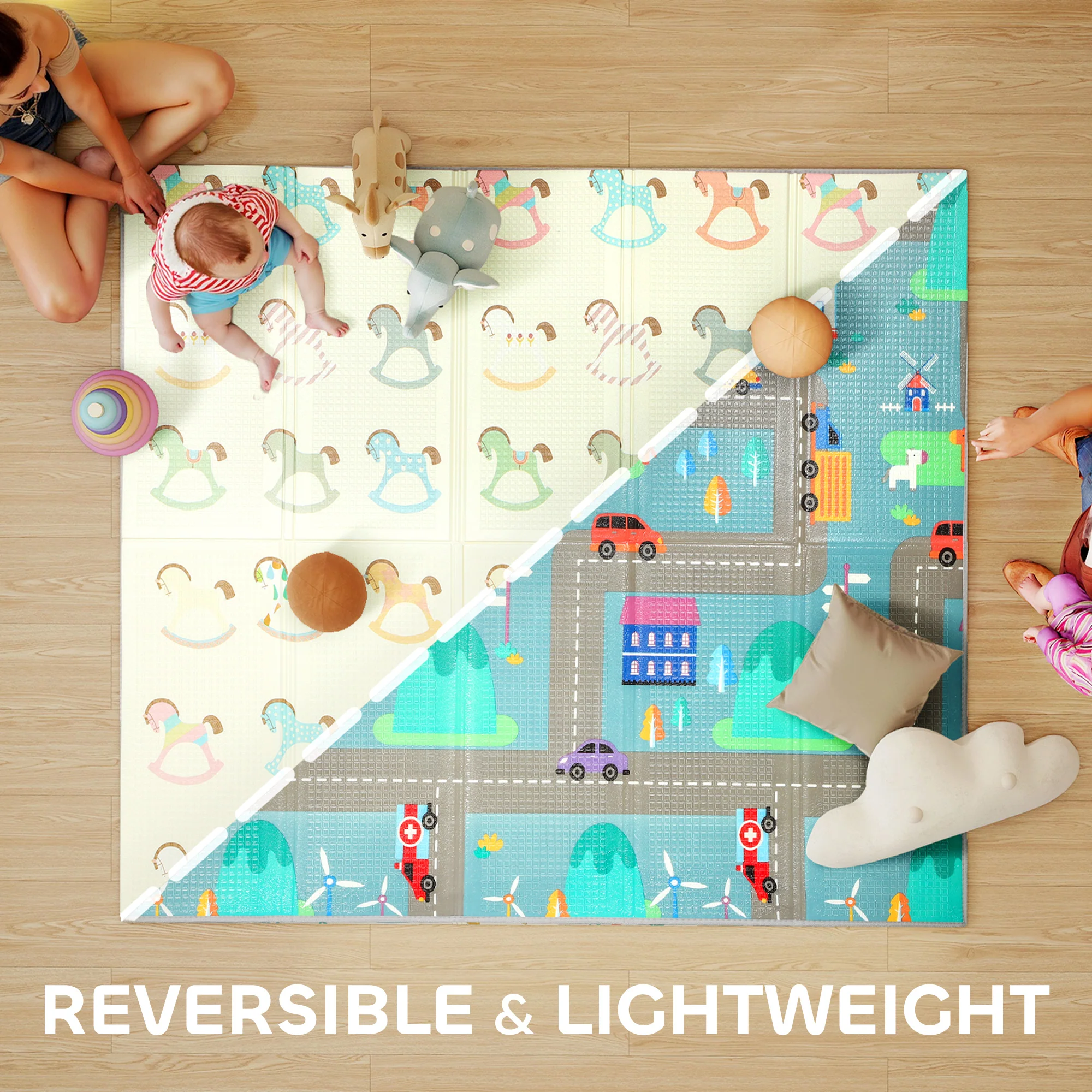 AIYAPLAY Baby Play Mat Double-Sided, Kids Crawling Mat for Toddlers - Image 3