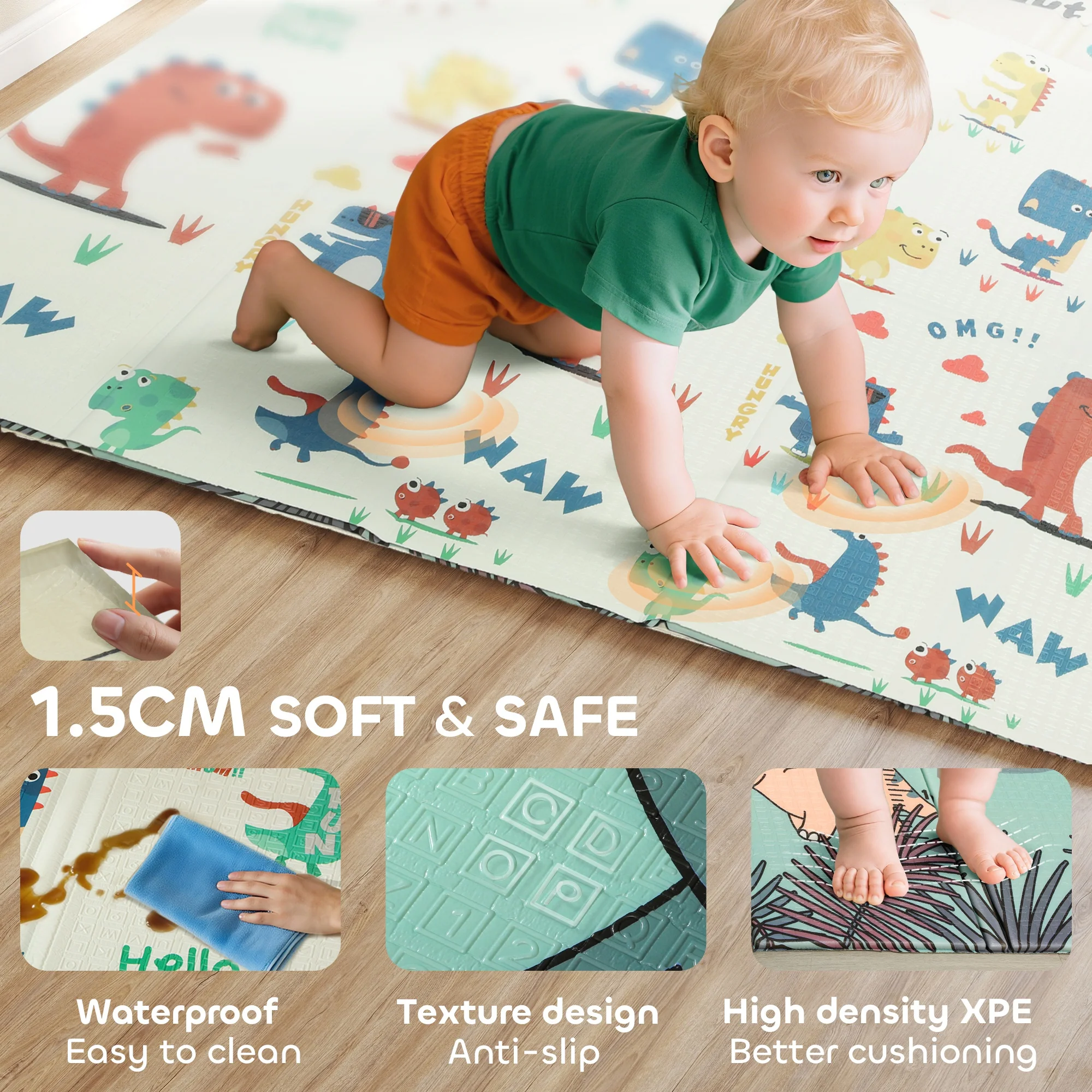 AIYAPLAY Baby Play Mat, Foldable Activity Playmat, - Image 6