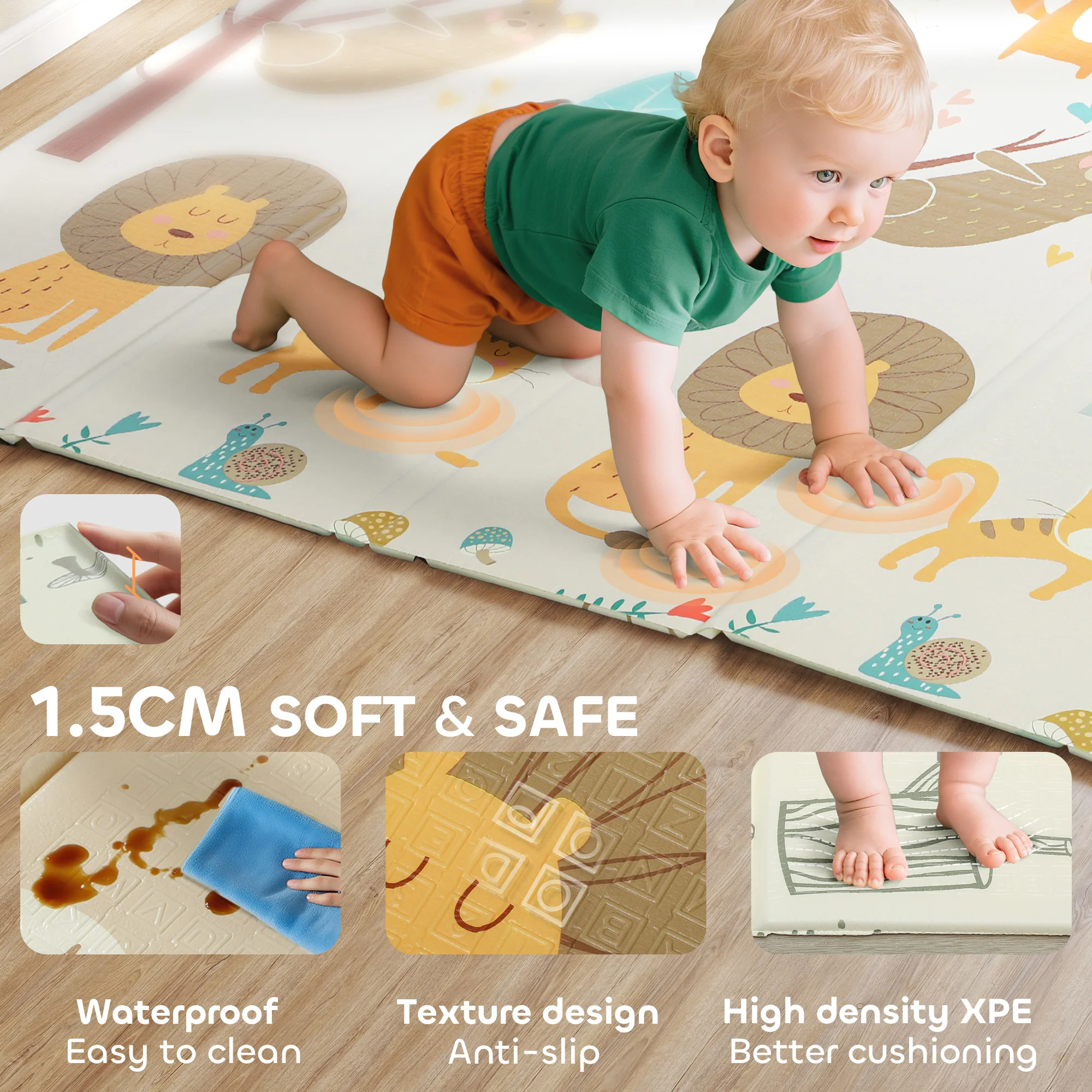 AIYAPLAY Baby Play Mat, Foldable Activity Playmat, - Image 6
