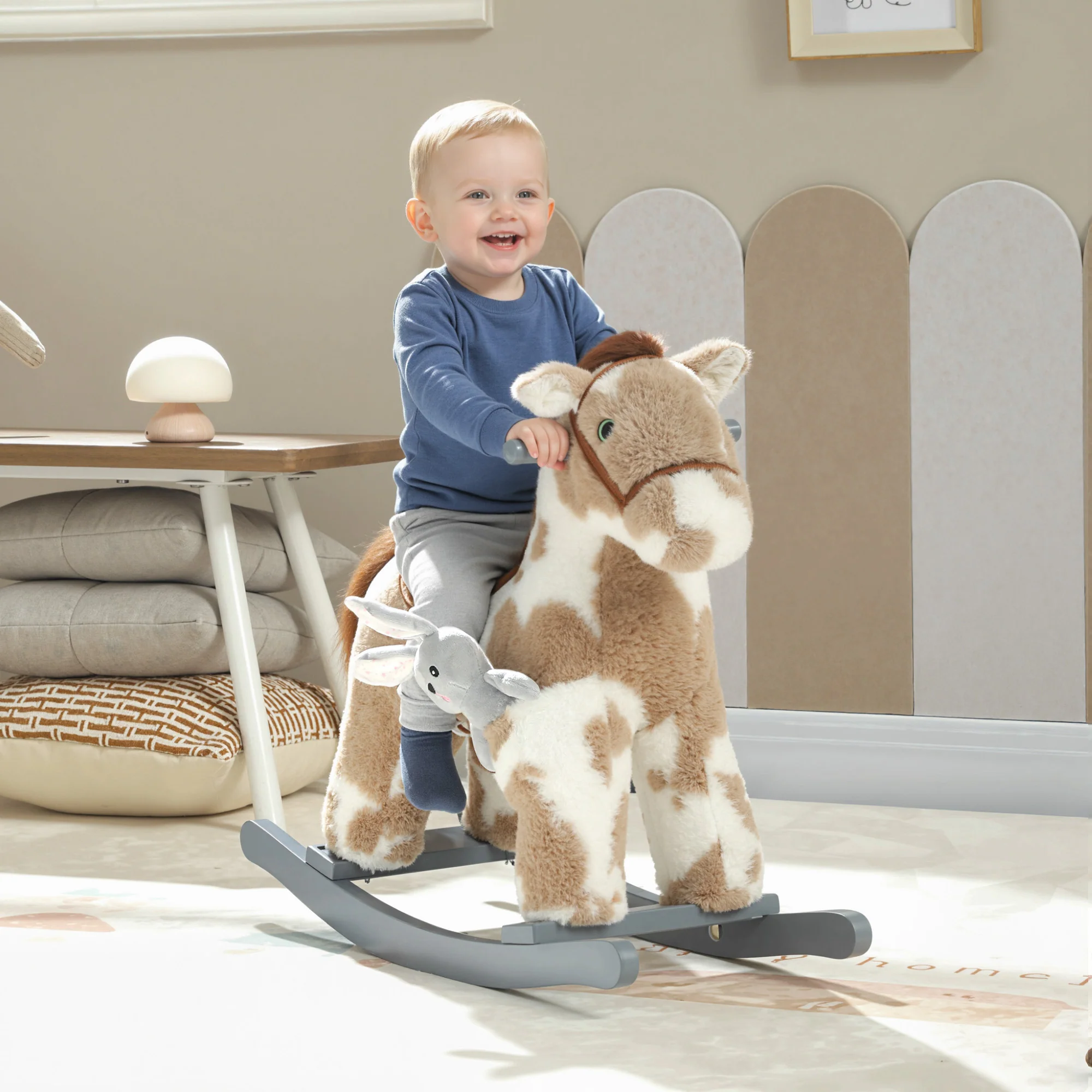 AIYAPLAY Baby Rocking Horse, Animal Rocker with Sound and Toy - Image 2