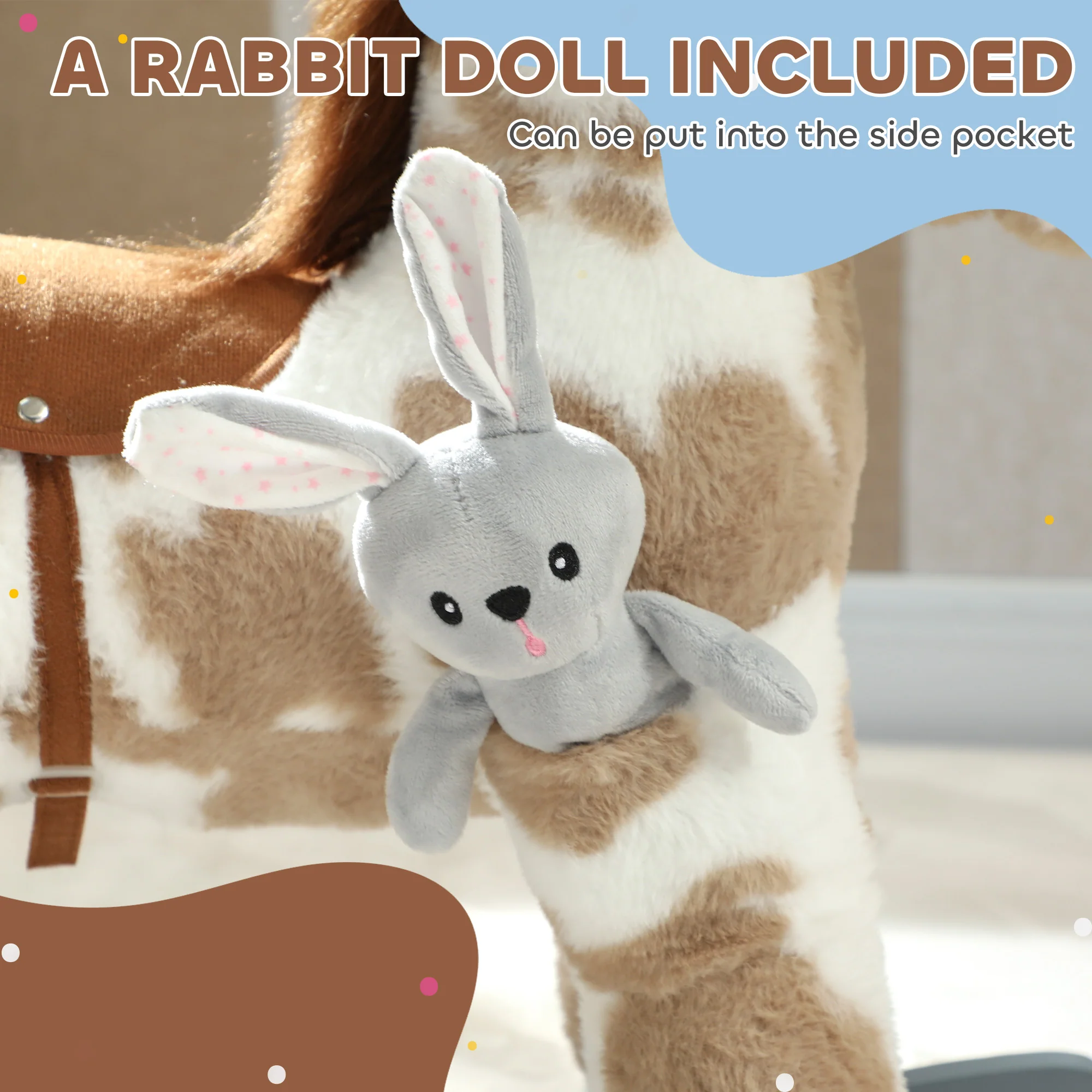 AIYAPLAY Baby Rocking Horse, Animal Rocker with Sound and Toy - Image 7