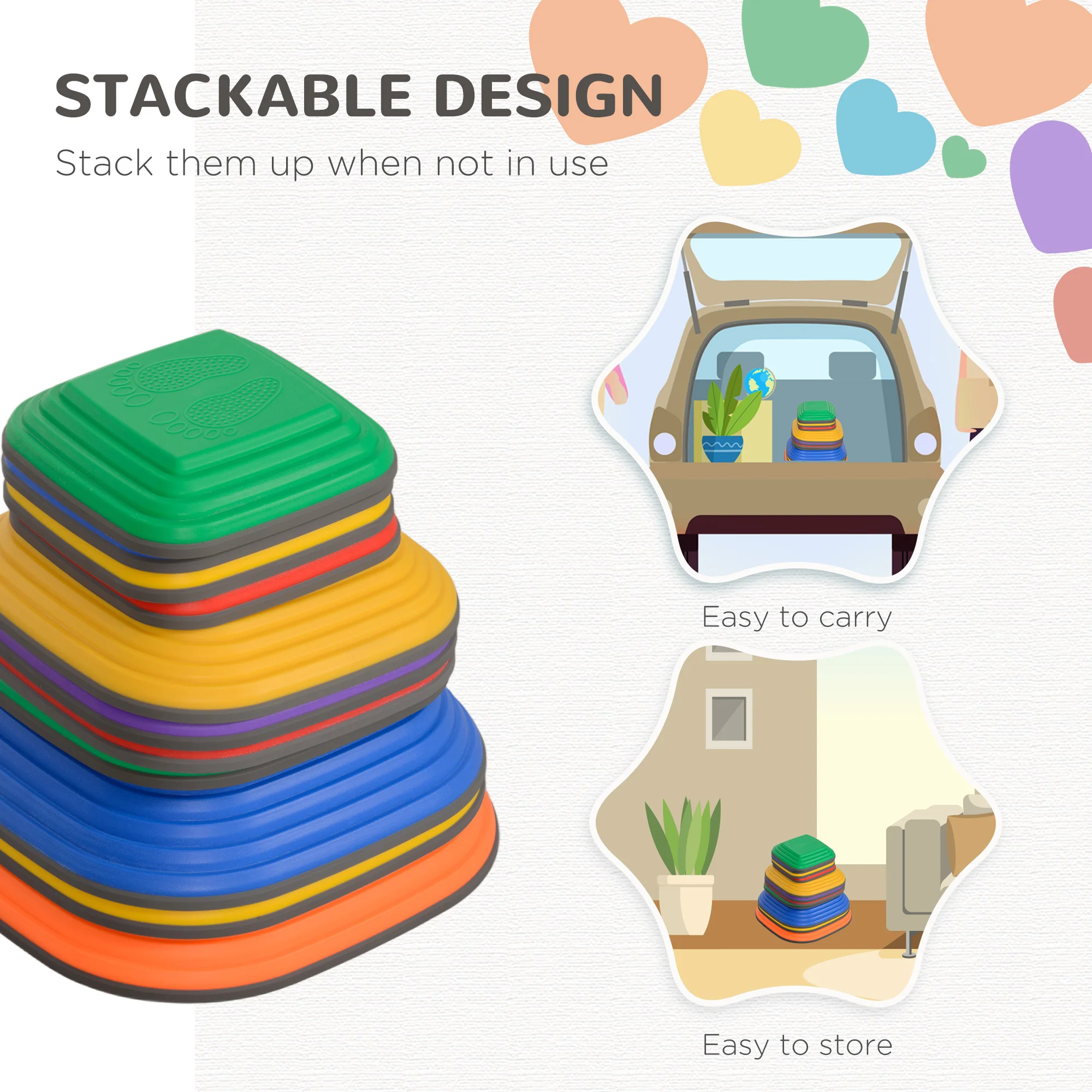 AIYAPLAY Balance Stepping Stones for Kids Indoor Outdoor Sensory Toy - Image 4