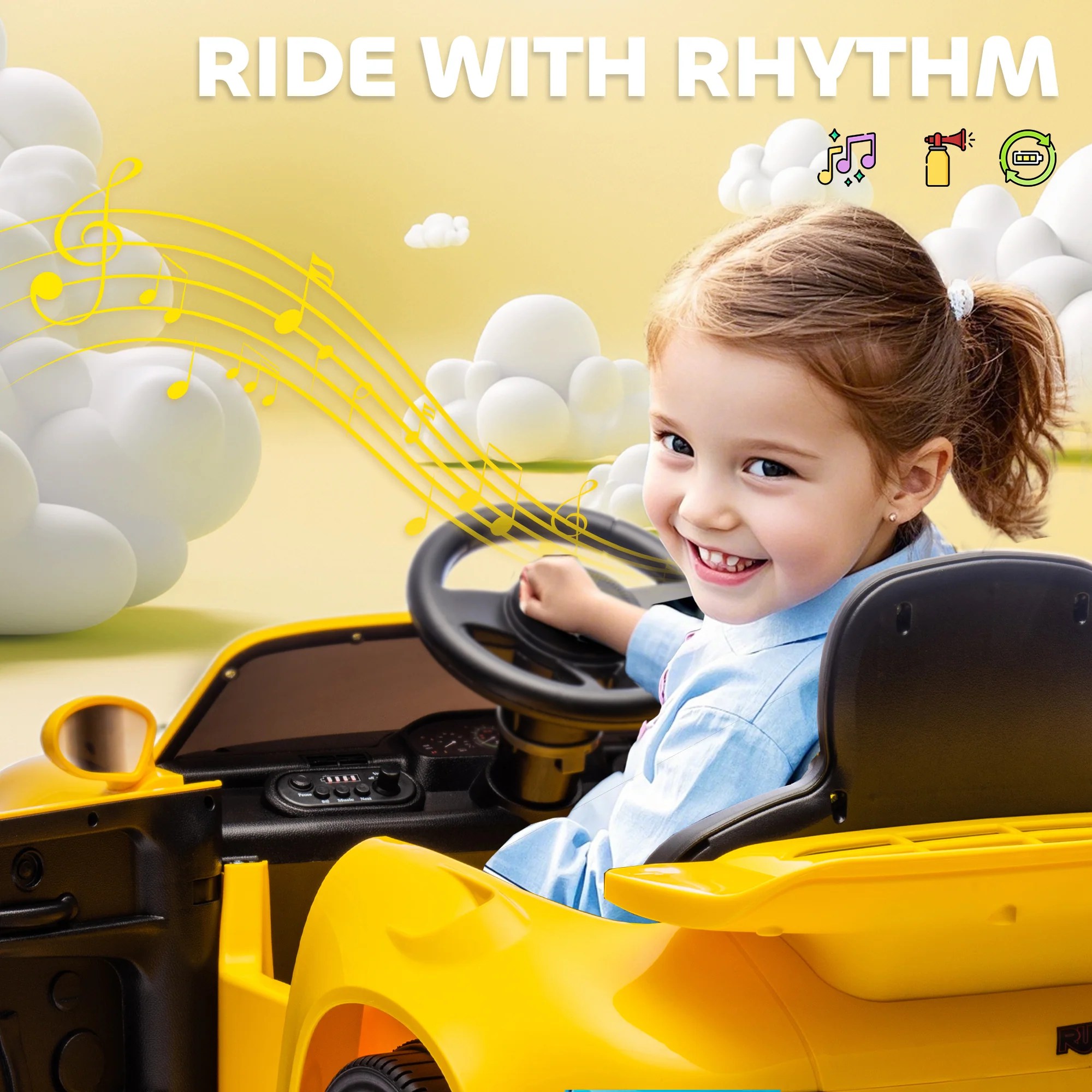 AIYAPLAY Battery Powered Kids Electric Car With Remote Control, - Image 17