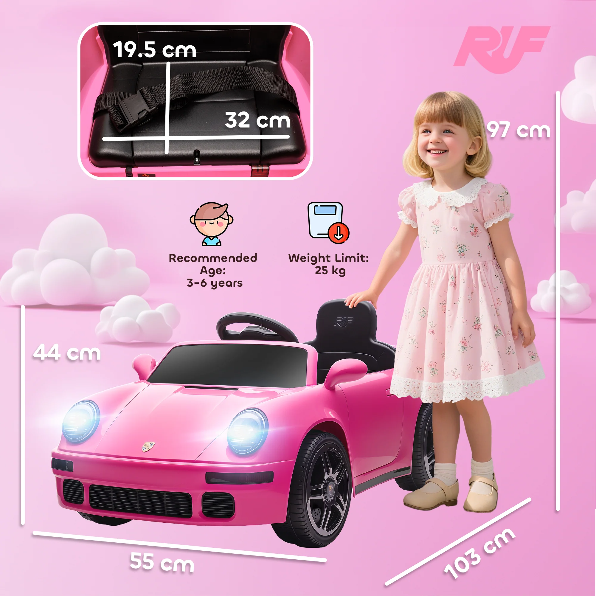 AIYAPLAY Battery Powered Kids Electric Car With Remote Control, - Image 5