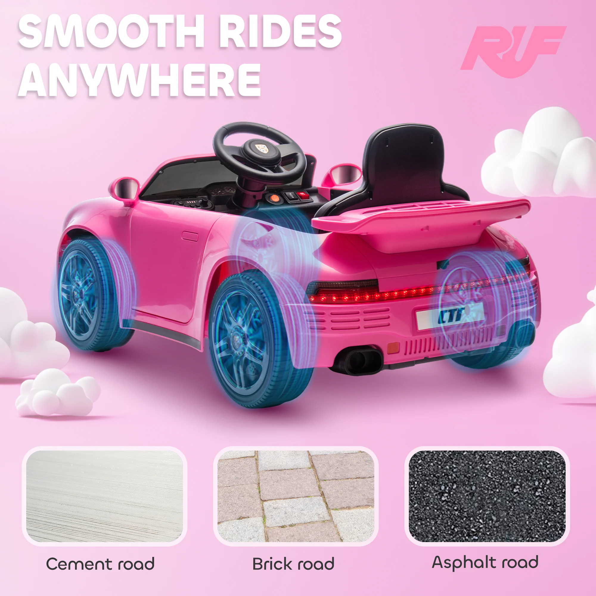 AIYAPLAY Battery Powered Kids Electric Car With Remote Control, - Image 6