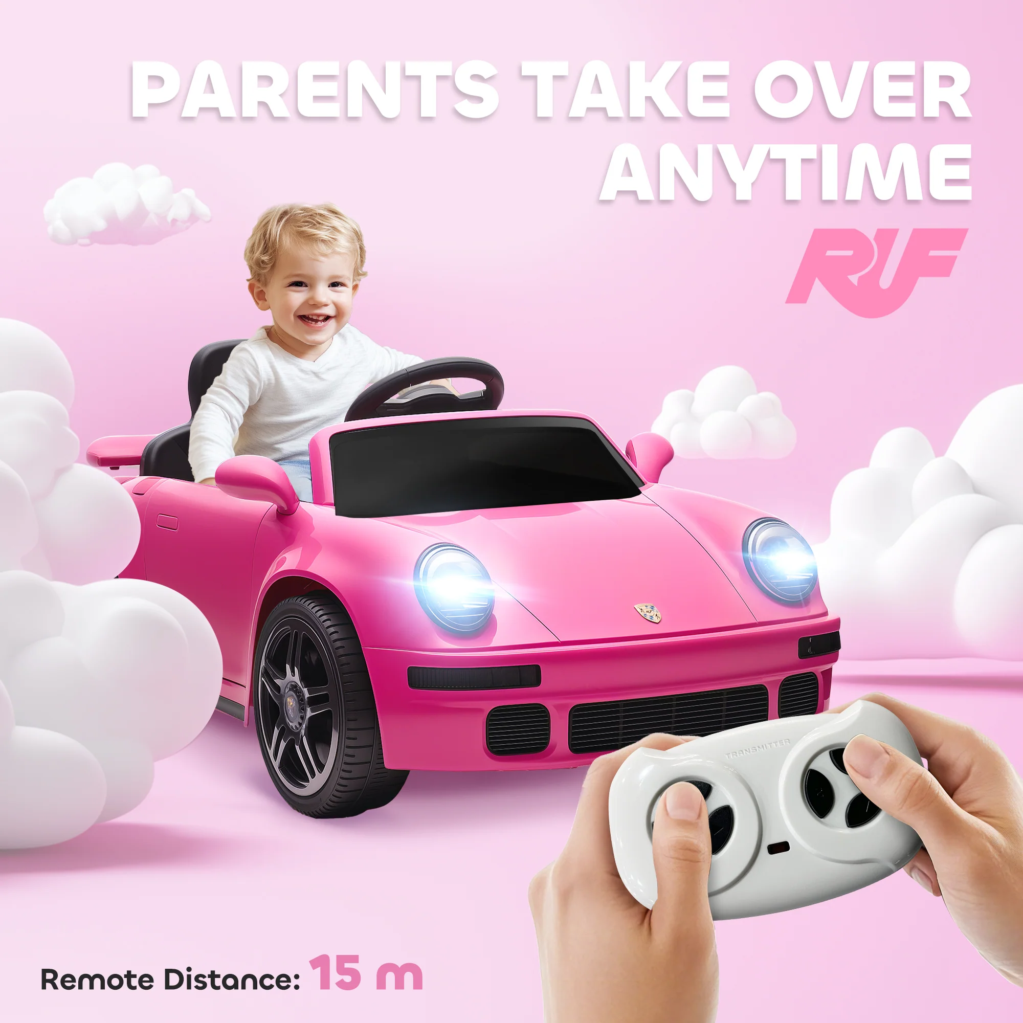 AIYAPLAY Battery Powered Kids Electric Car With Remote Control, - Image 7