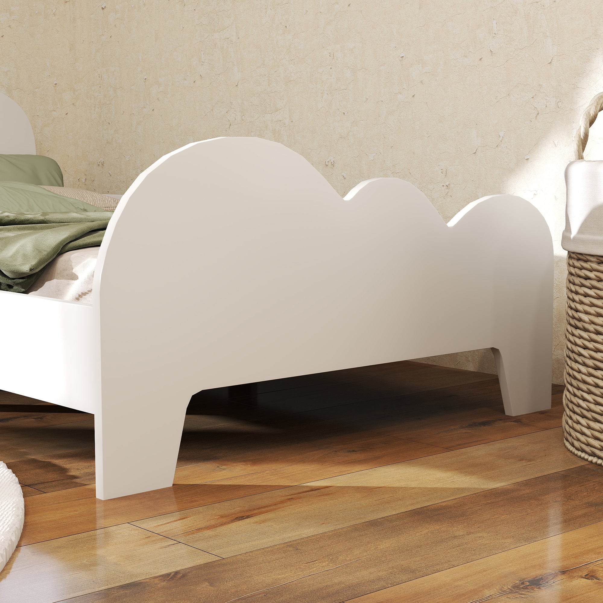 AIYAPLAY Cloud-Themed Toddler Bed with Safety Rails, 143.5 x 74.5 x 56cm - Image 8