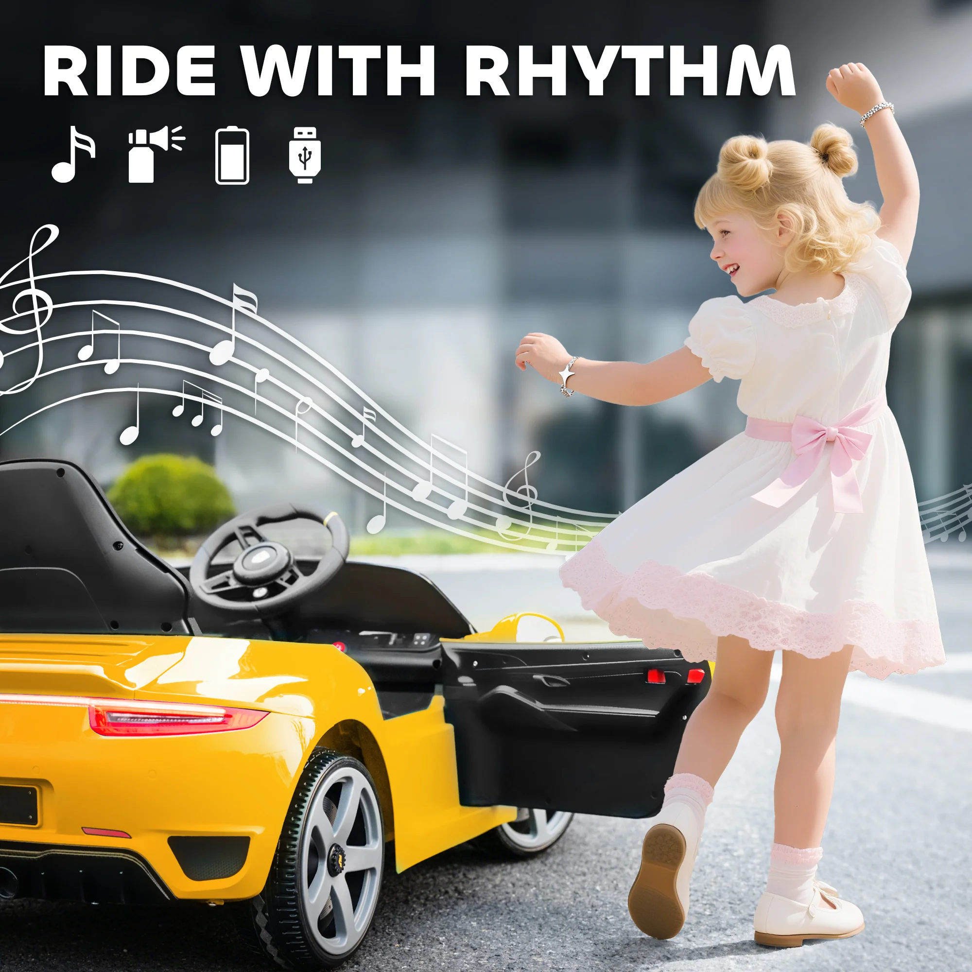 AIYAPLAY Electric Car For Kids 12V Licensed RUF GT For 3-5 Years - Image 25