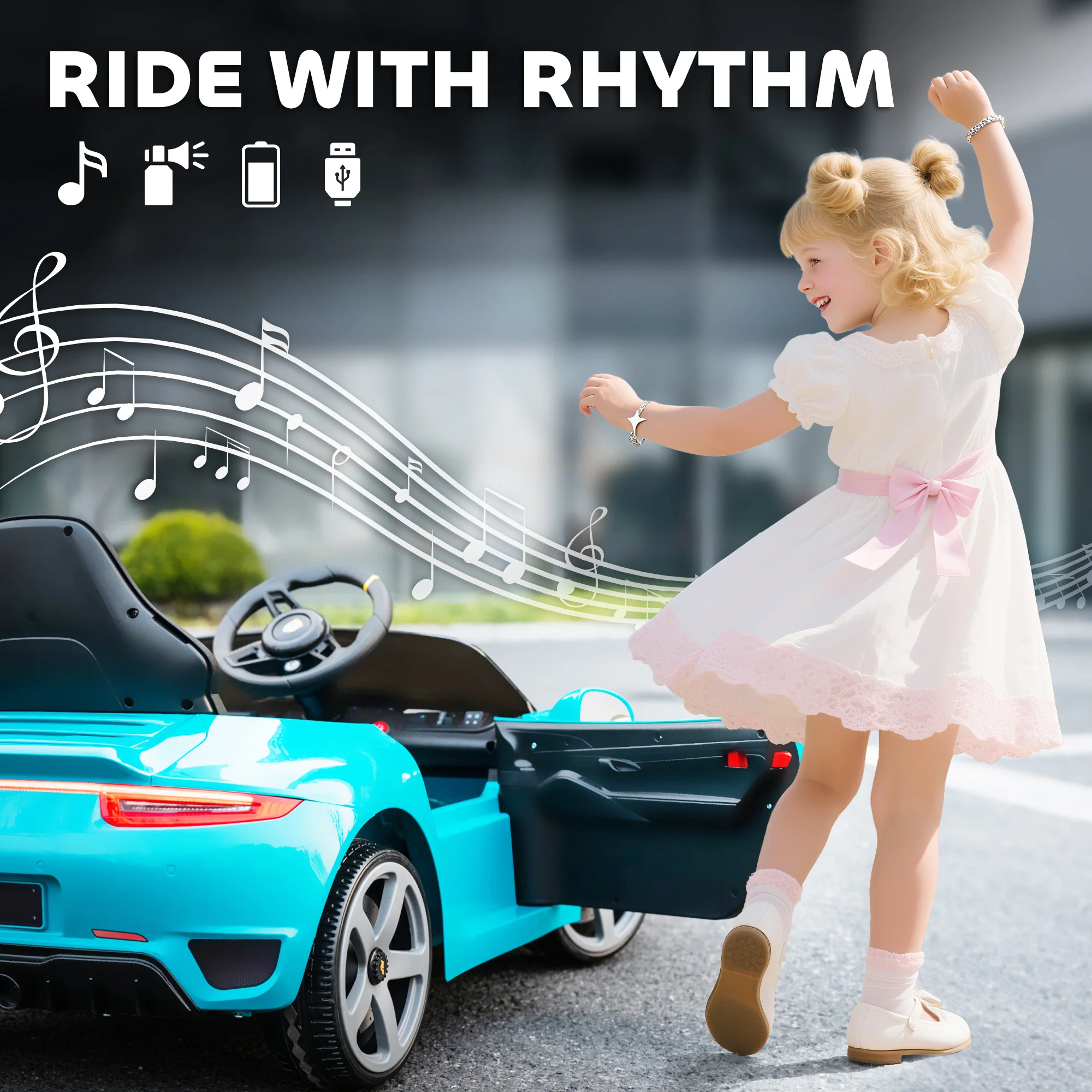 AIYAPLAY Electric Car For Kids 12V Licensed RUF GT For 3-5 Years - Image 7