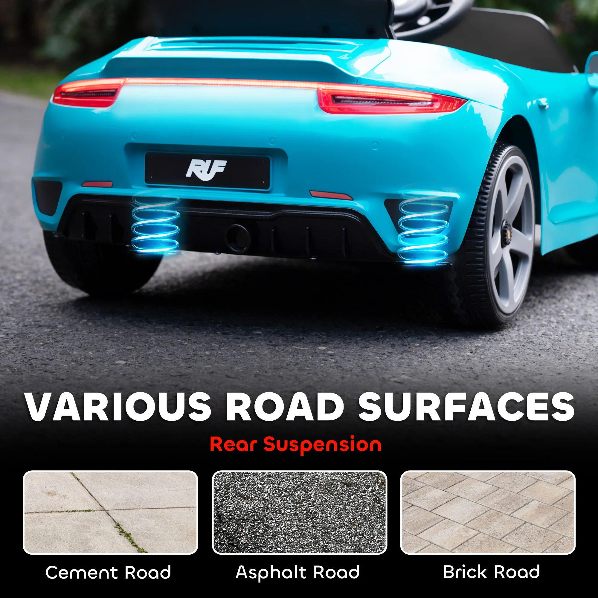 AIYAPLAY Electric Car For Kids 12V Licensed RUF GT For 3-5 Years - Image 8