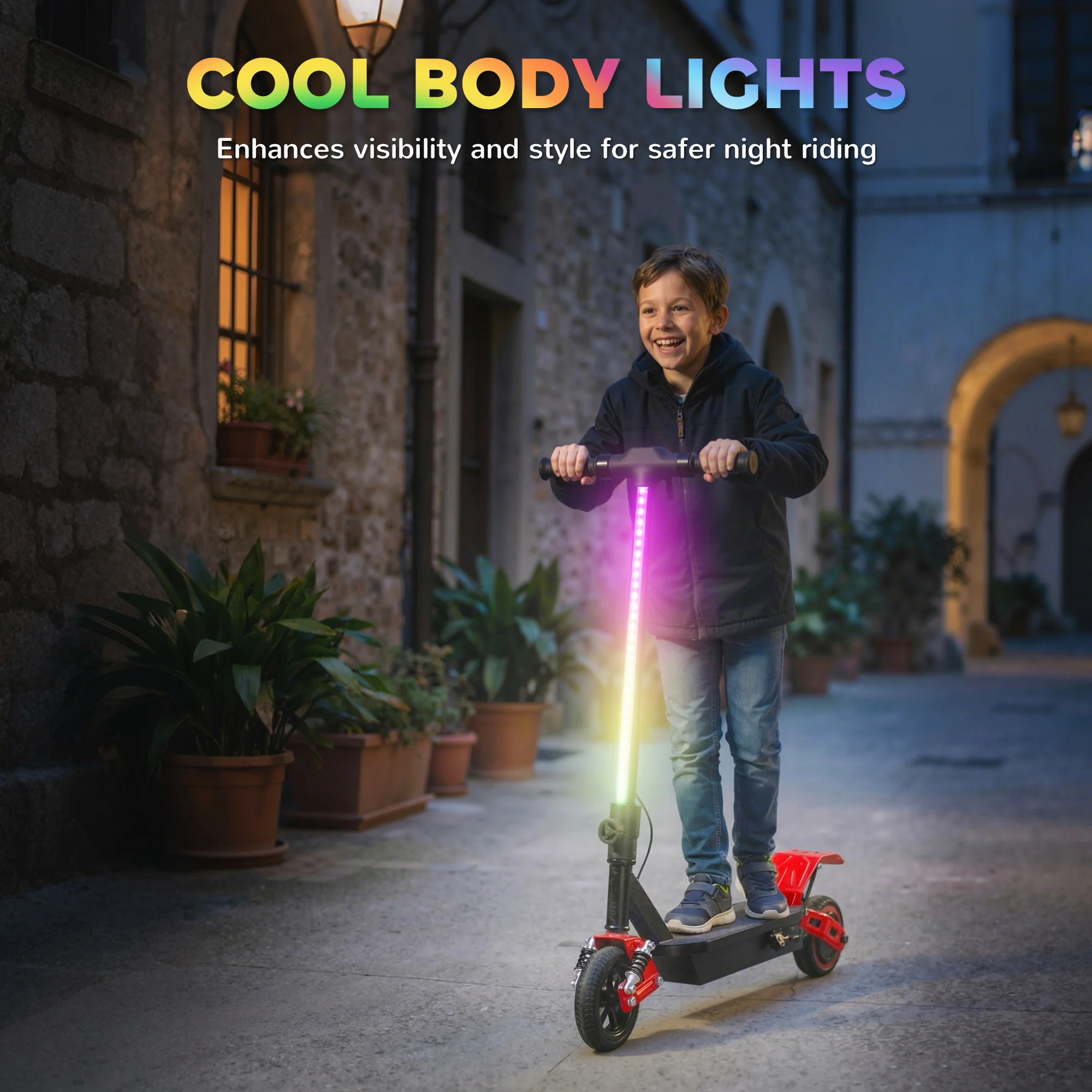 AIYAPLAY Electric Scooter For Kids With LCD Display, Up To 15 KM/H, Red - Image 7