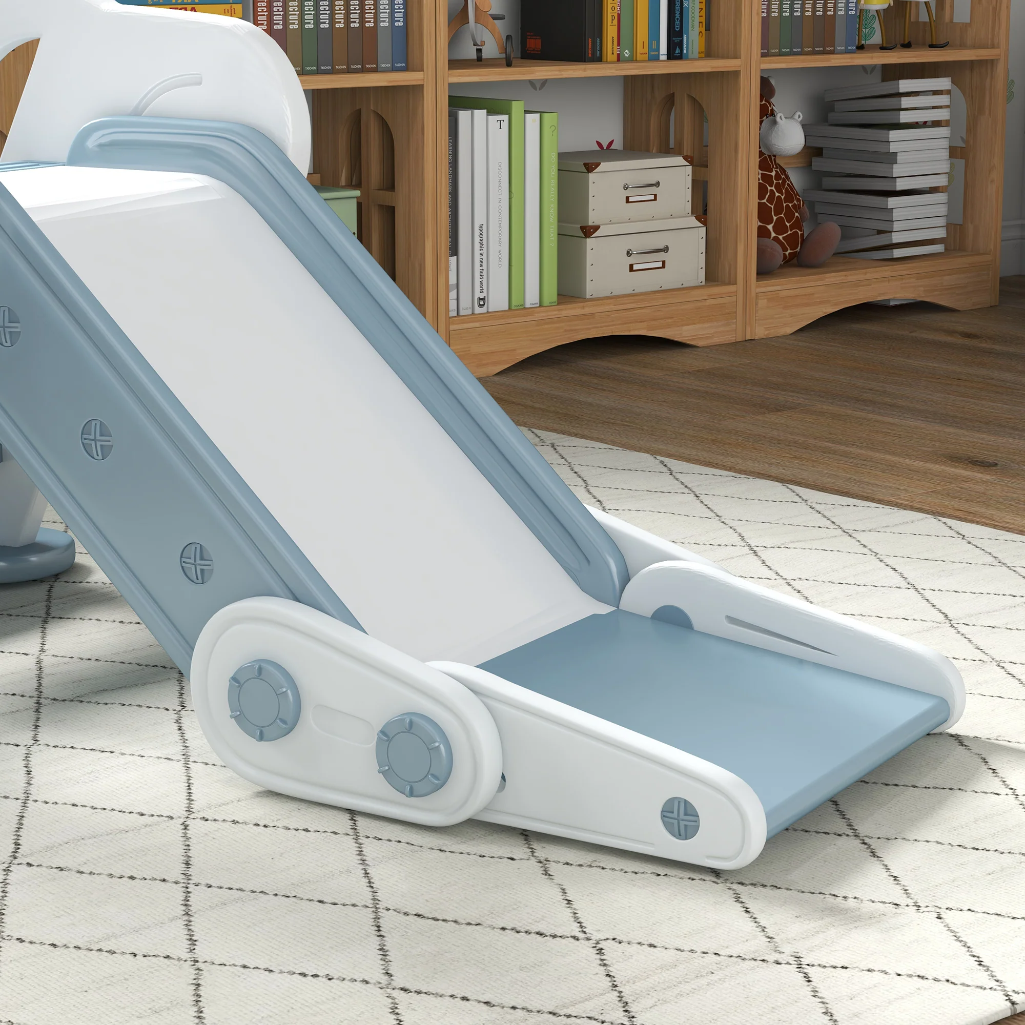 AIYAPLAY Foldable Kids Slide, Baby Slide For 1.5-3 Years, Grey - Image 9