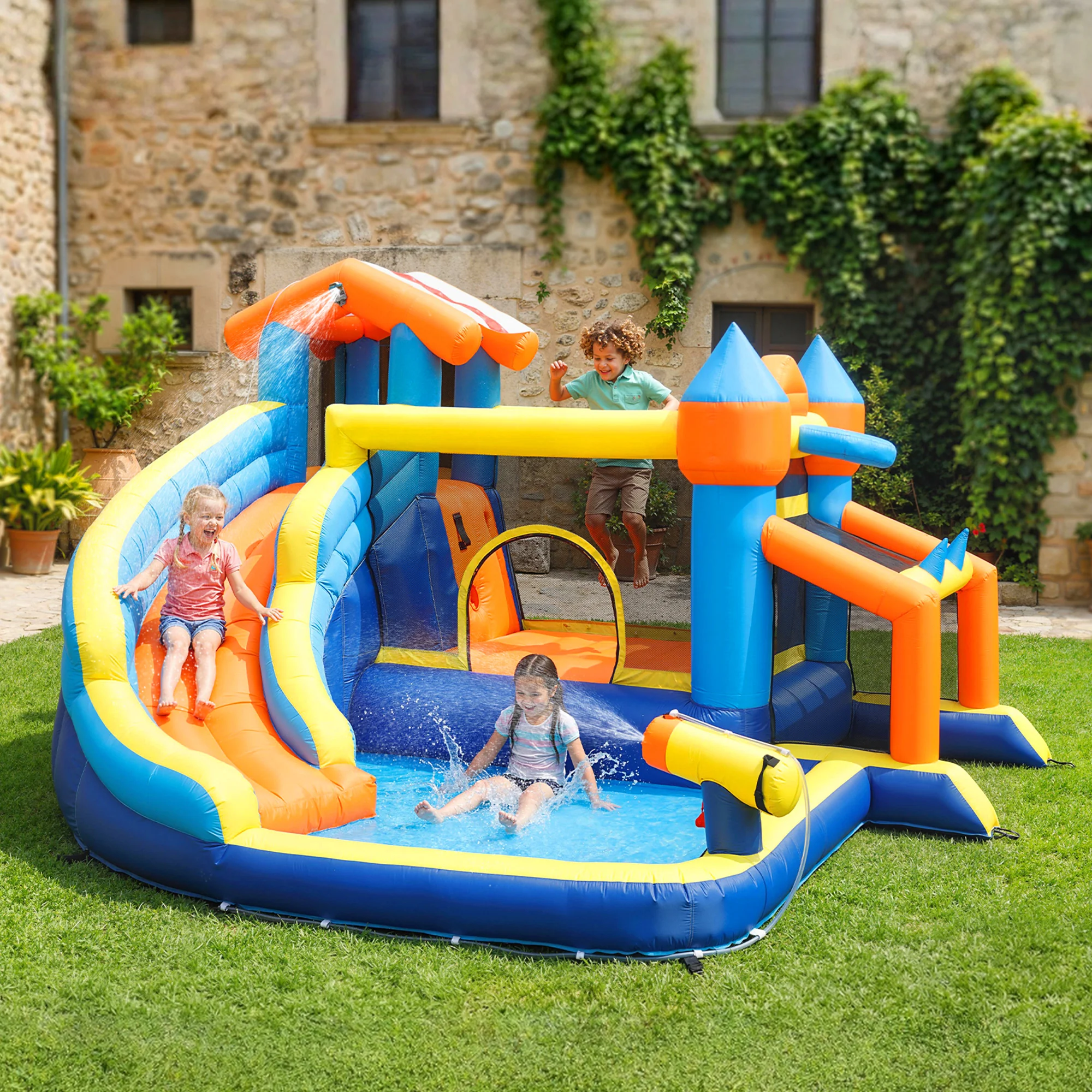 AIYAPLAY Inflatable Bounce House With Slide Pool/Ball Pit For Outdoor - Image 2