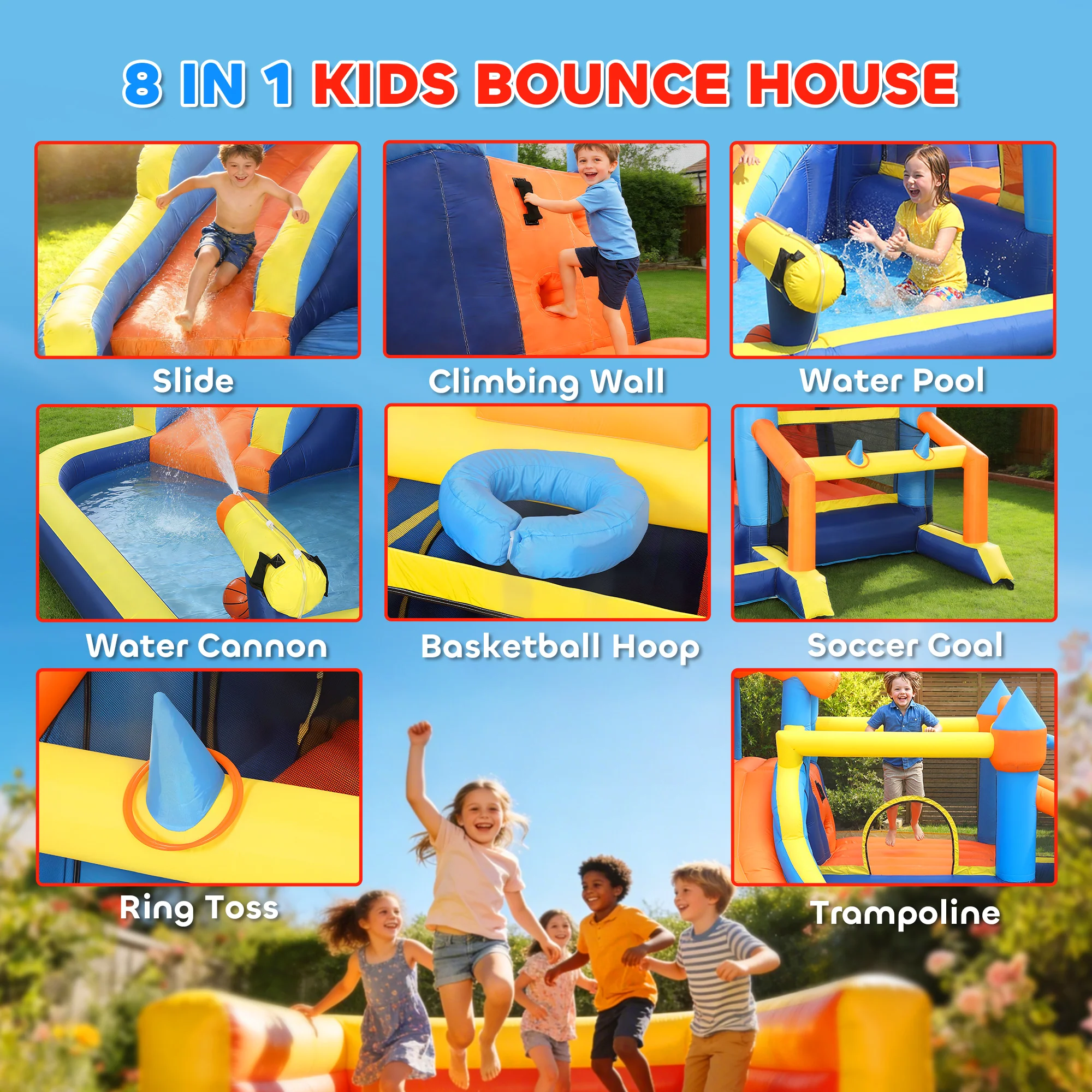 AIYAPLAY Inflatable Bounce House With Slide Pool/Ball Pit For Outdoor - Image 3