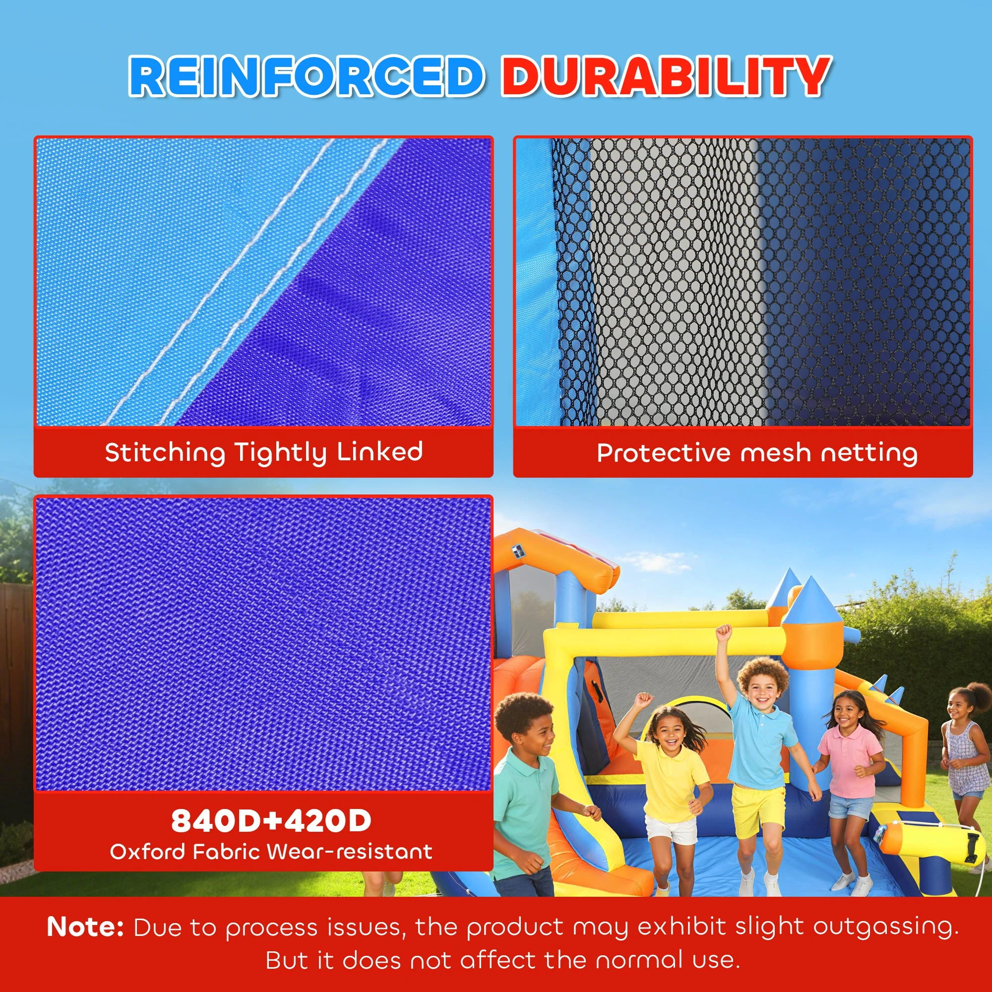 AIYAPLAY Inflatable Bounce House With Slide Pool/Ball Pit For Outdoor - Image 4