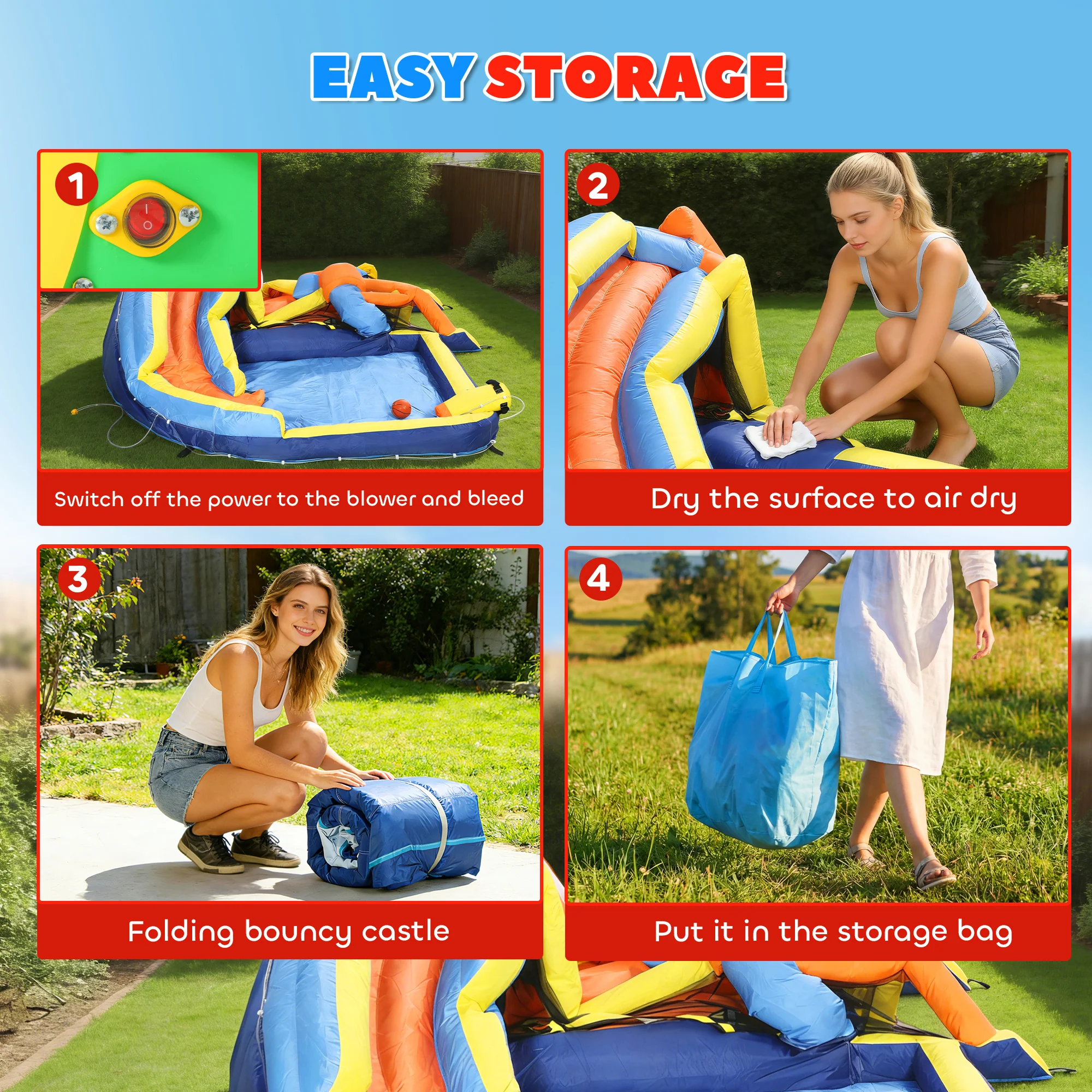 AIYAPLAY Inflatable Bounce House With Slide Pool/Ball Pit For Outdoor - Image 8