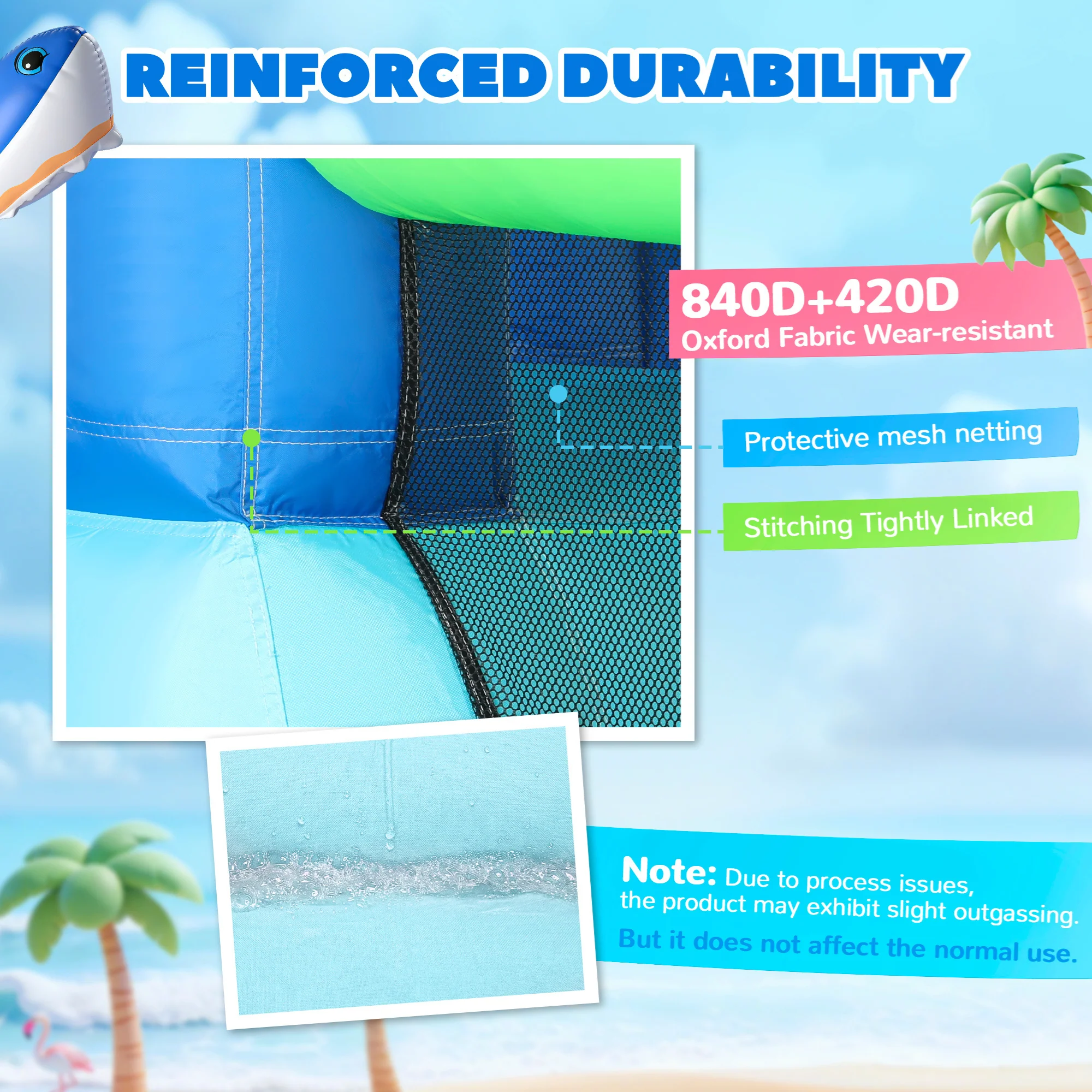 AIYAPLAY Inflatable Bouncy Castle For Kids Sharks Theme With Slide, Ball Pit - Image 4