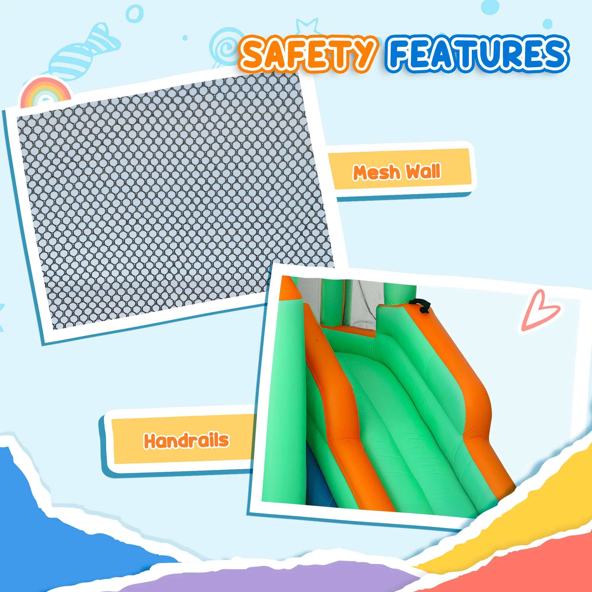 AIYAPLAY Inflatable Bouncy Castle With 680W Blower For Kids, 416x370x195 Cm - Image 6