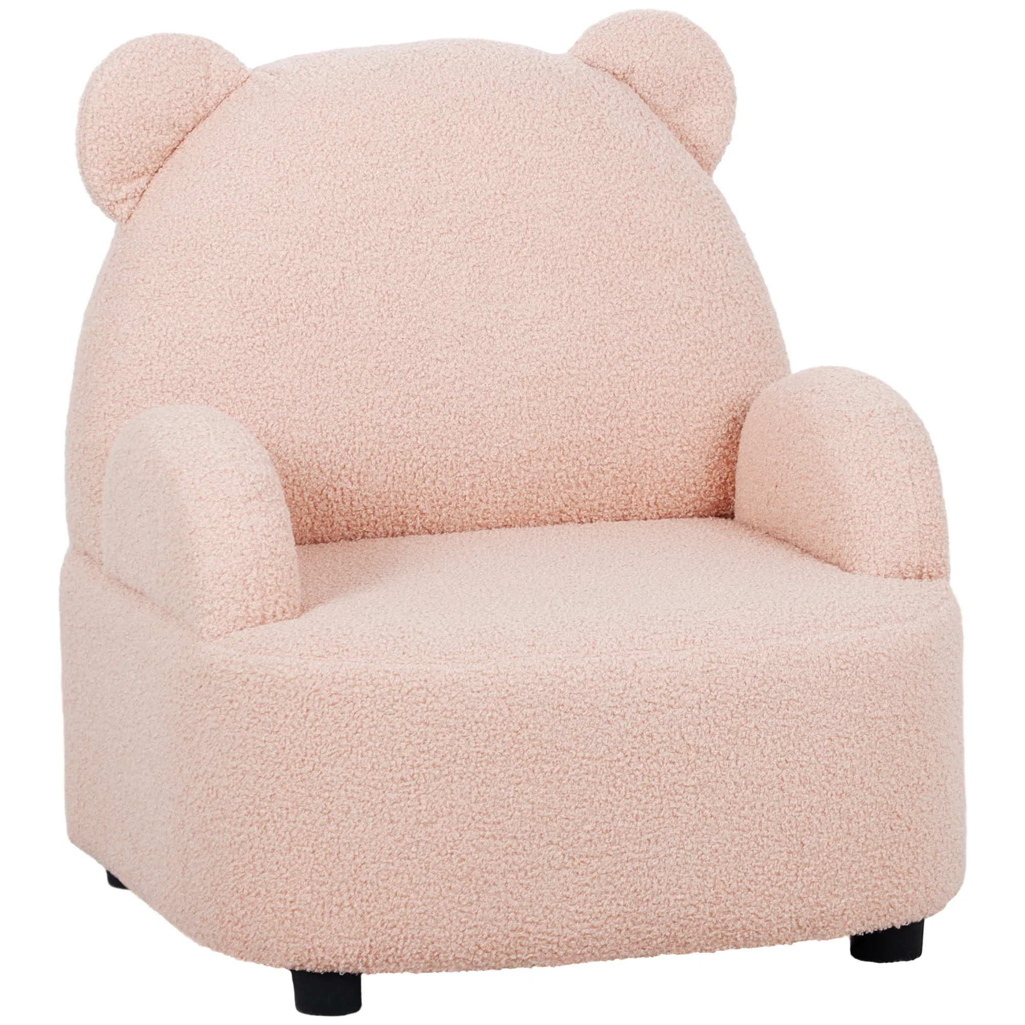AIYAPLAY Kids Armchair, Bear Shaped Toddler Chair For Bedroom - Pink/Khaki