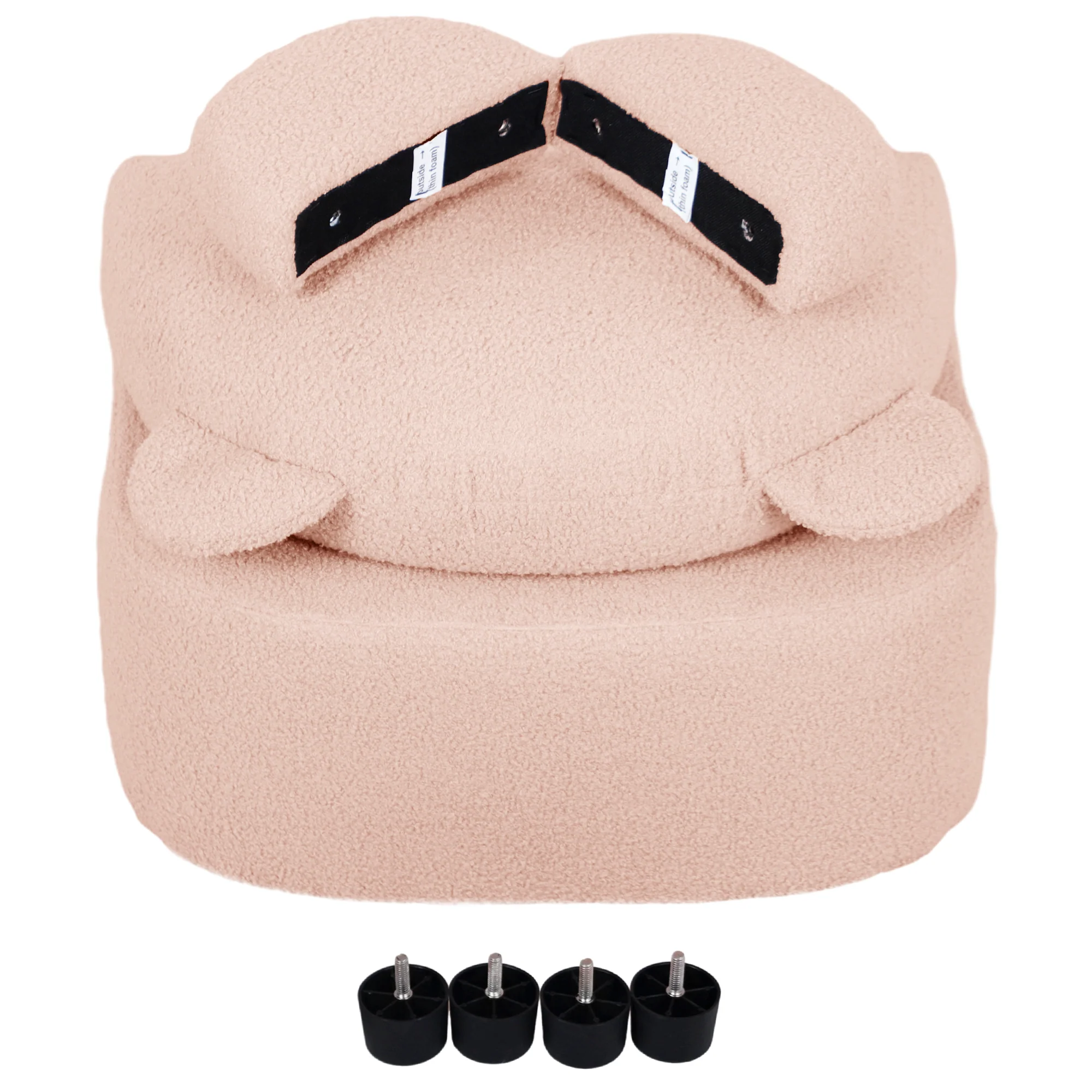 AIYAPLAY Kids Armchair, Bear Shaped Toddler Chair For Bedroom - Pink/Khaki - Image 8