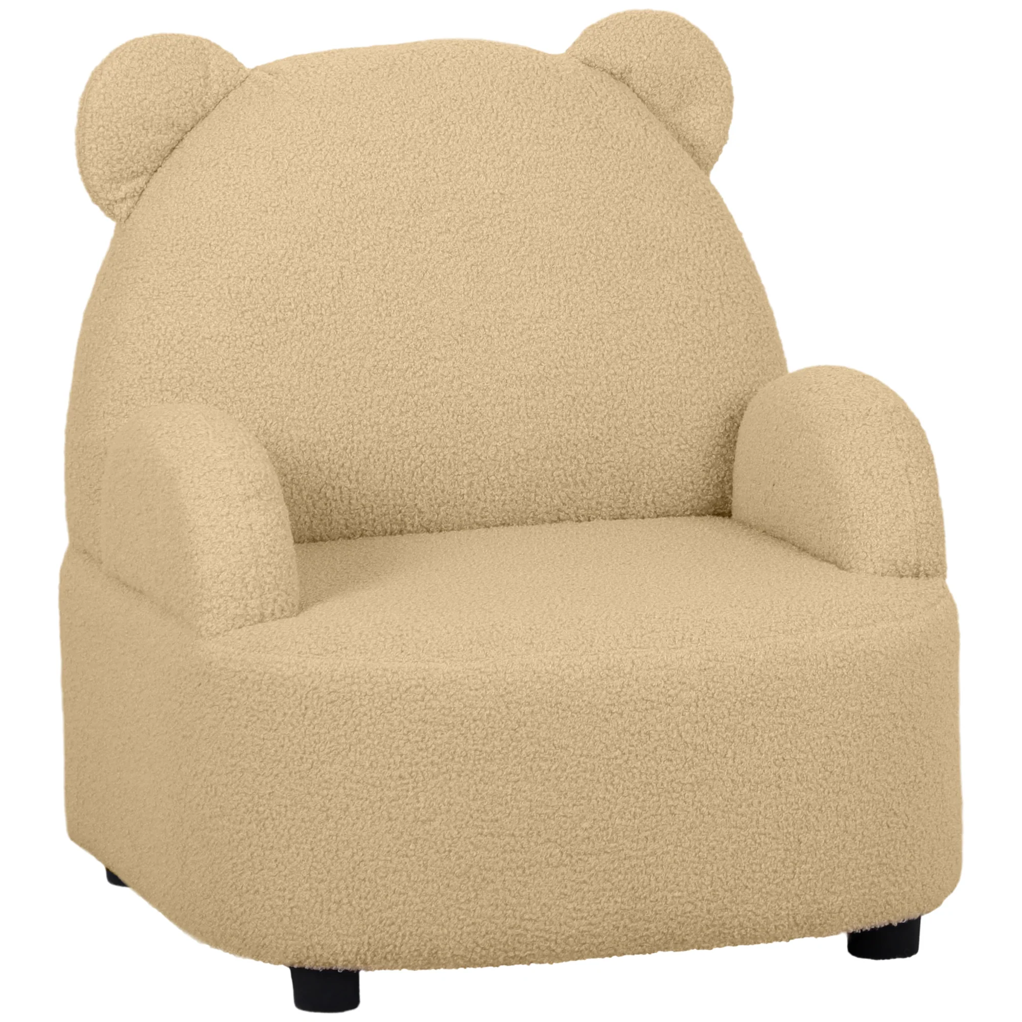 AIYAPLAY Kids Armchair, Bear Shaped Toddler Chair For Bedroom - Pink/Khaki - Image 9
