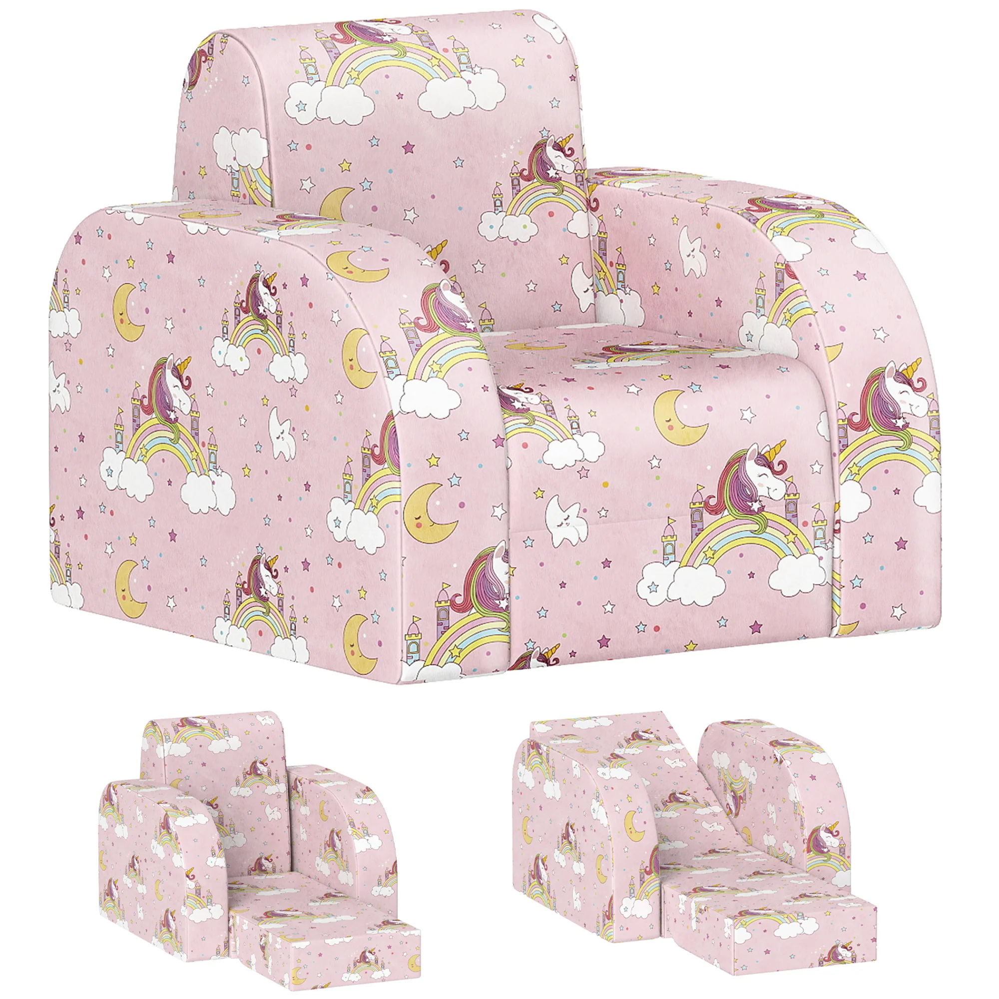 AIYAPLAY Kids Armchair, Foldable Toddler Chair For Bedroom