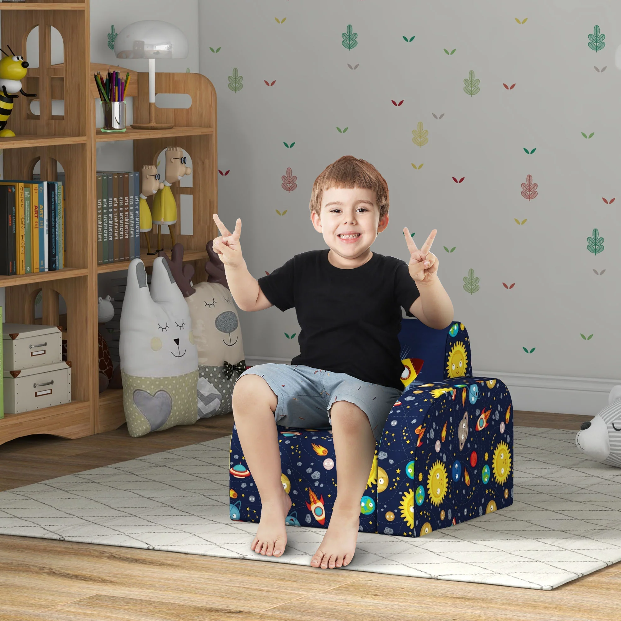 AIYAPLAY Kids Armchair, Foldable Toddler Chair For Bedroom - Image 11