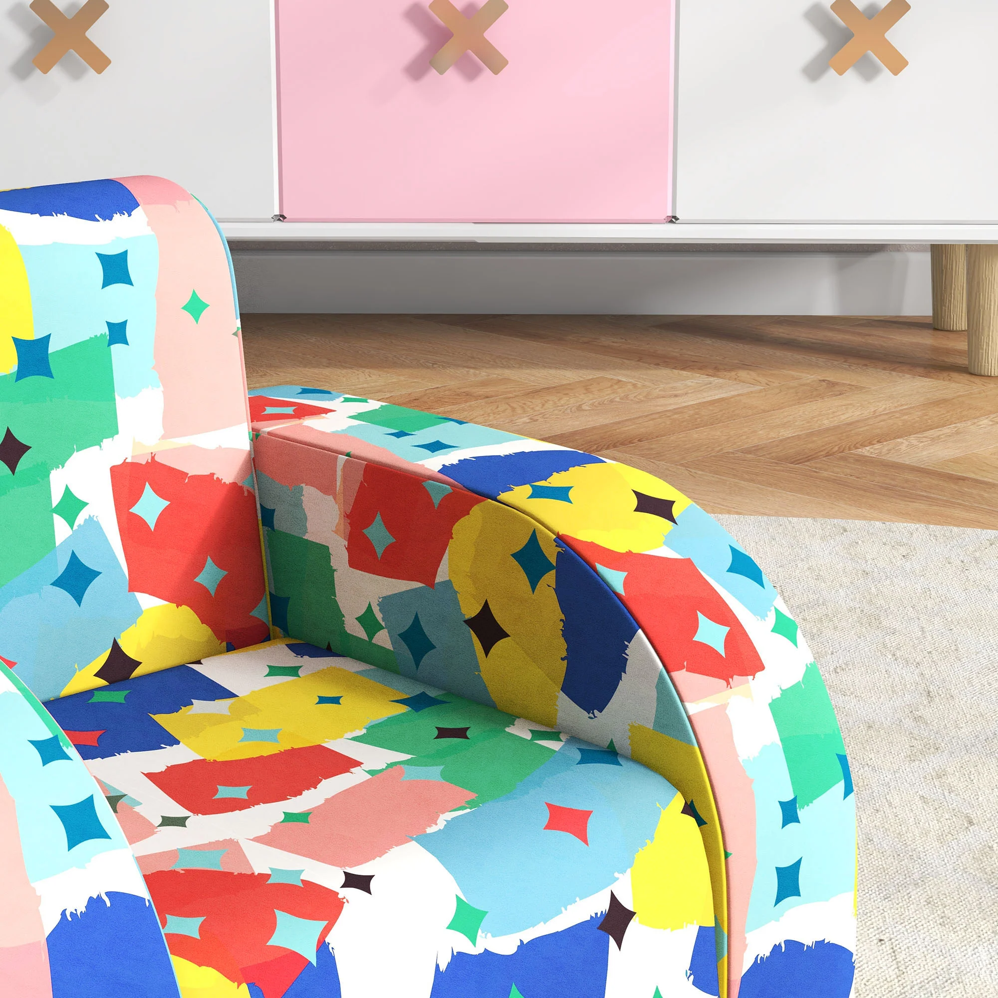 AIYAPLAY Kids Armchair, Foldable Toddler Chair For Bedroom - Image 25